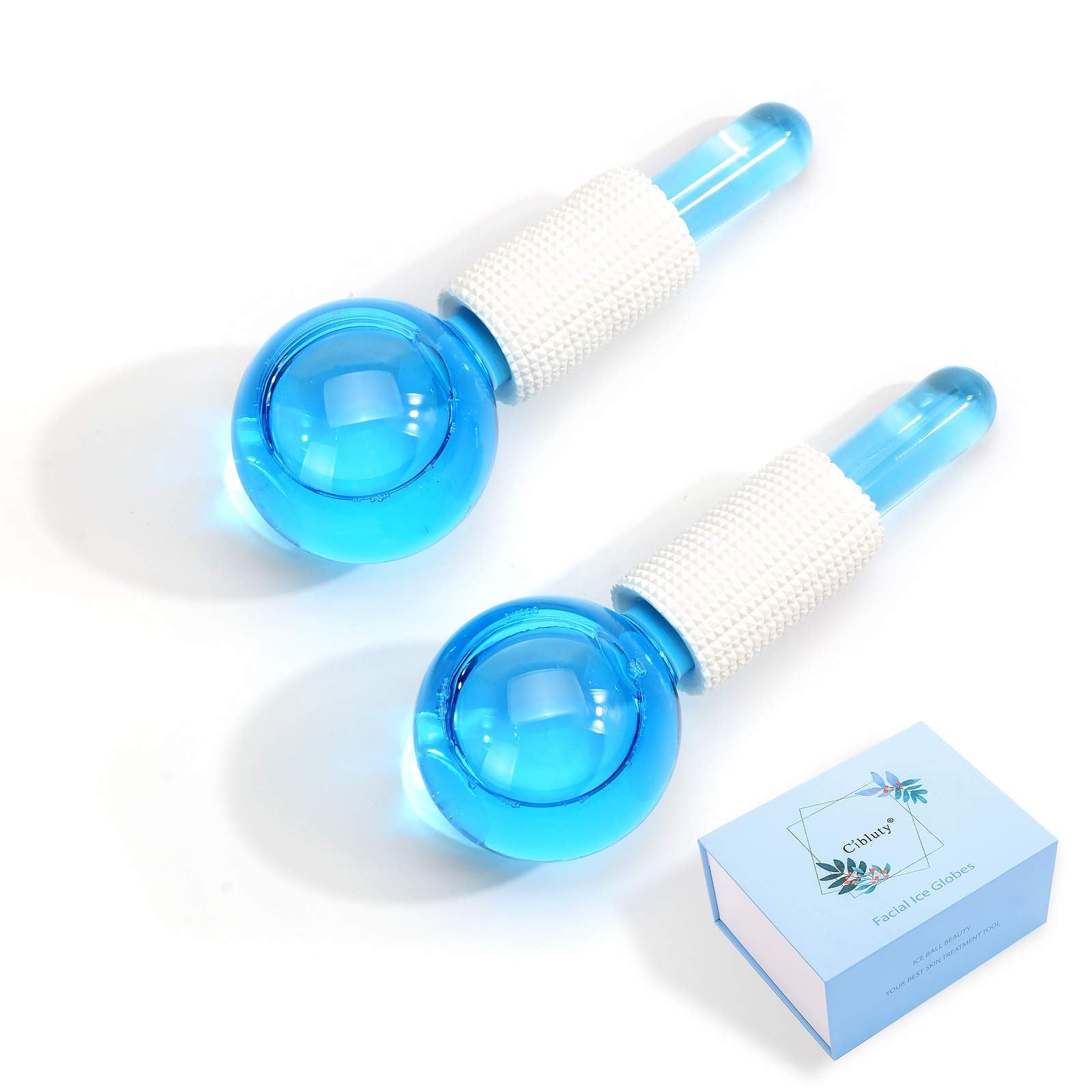 Cibluty Ice Globes For Facial, 2 Pcs Facial Globes For Massage Tool, Facial Roller Cold Skin Massagers, Tighten Skin, Reduce Puf