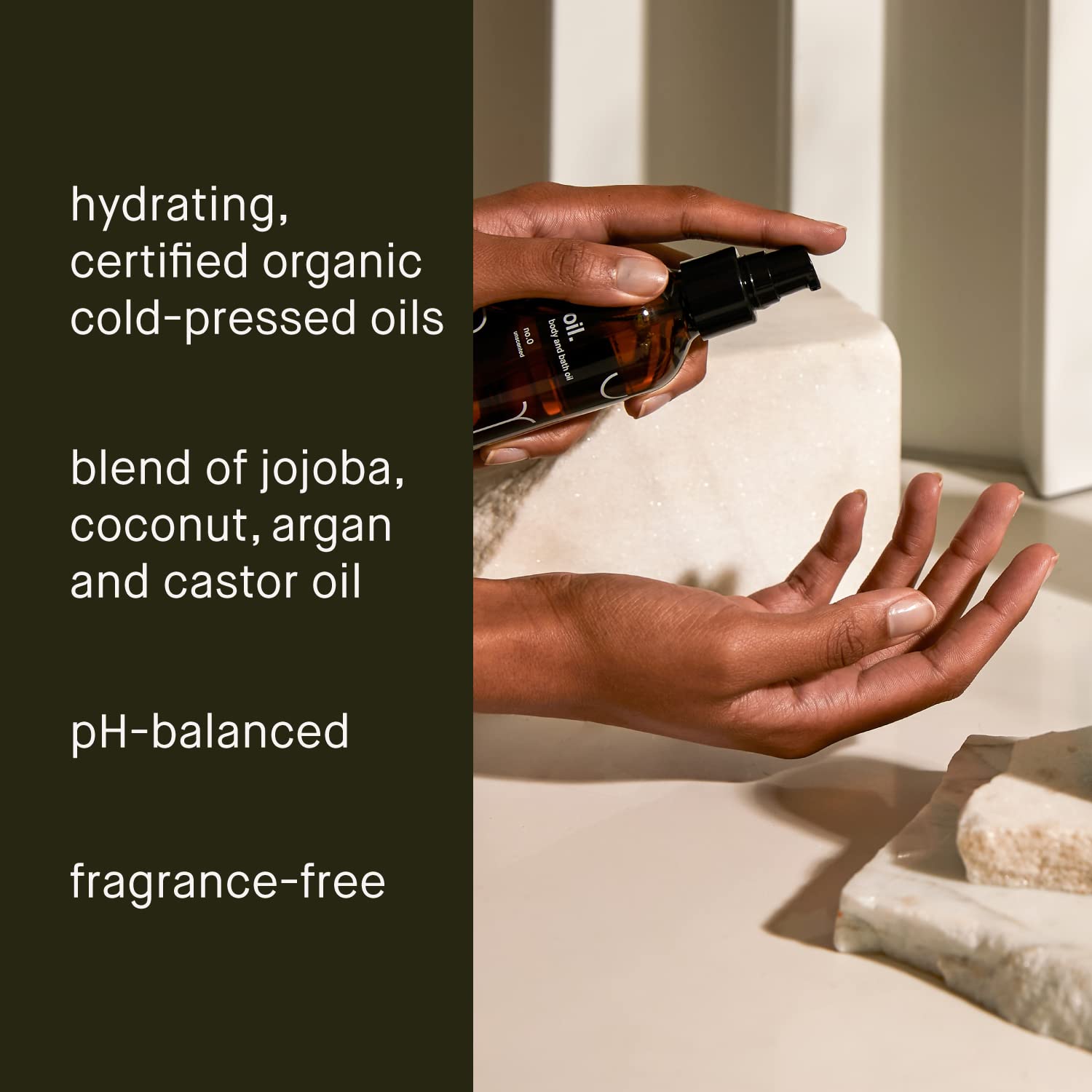 Maude Oil No. 0 - Body Oil - Hydrating Organic Massage Oil + Skin Moisturizer With Organic Jojoba Oil, Coconut Oil And Castor Oi