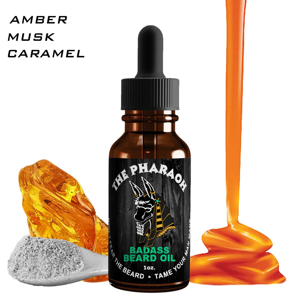 Badass Beard Care Beard Oil For Men - Pharaoh Scent, 1 Oz - 100% Natural And Organic Food-Grade Ingredients, Soften Hair And Hyd