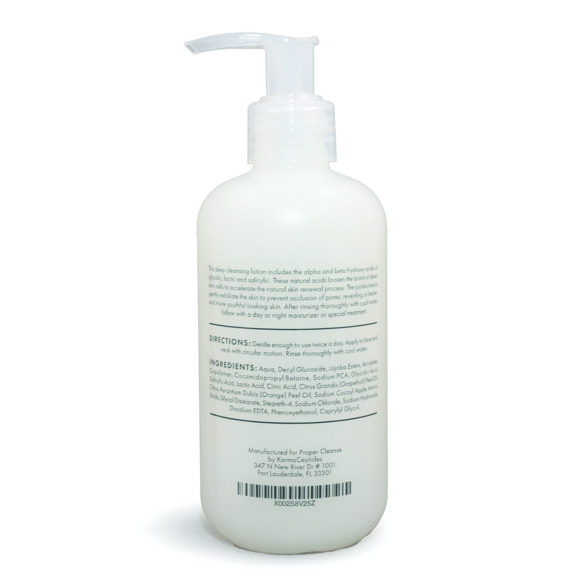 Proper Cleanse Aha/Bha Exfoliating Cleanser With Jojoba Oil 8 Oz