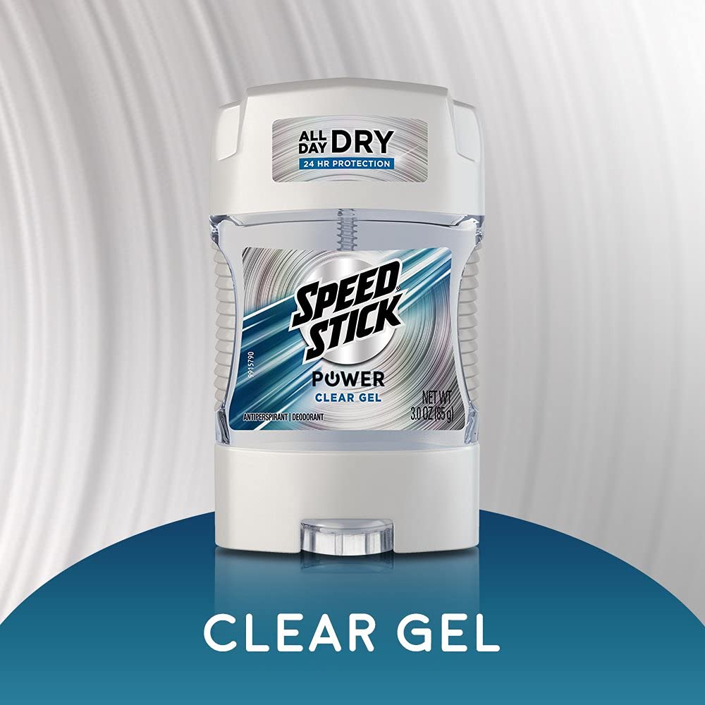 Speed Stick Anti-Perspirant Deodorant Power Clear Gel 3 Oz (Pack Of 8)