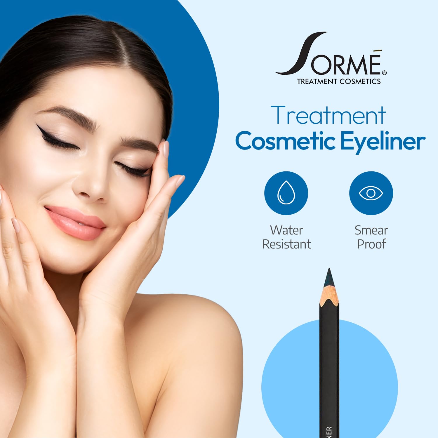 Sorme' Treatment Cosmetics Smear-Proof Eyeliner, Charcoal