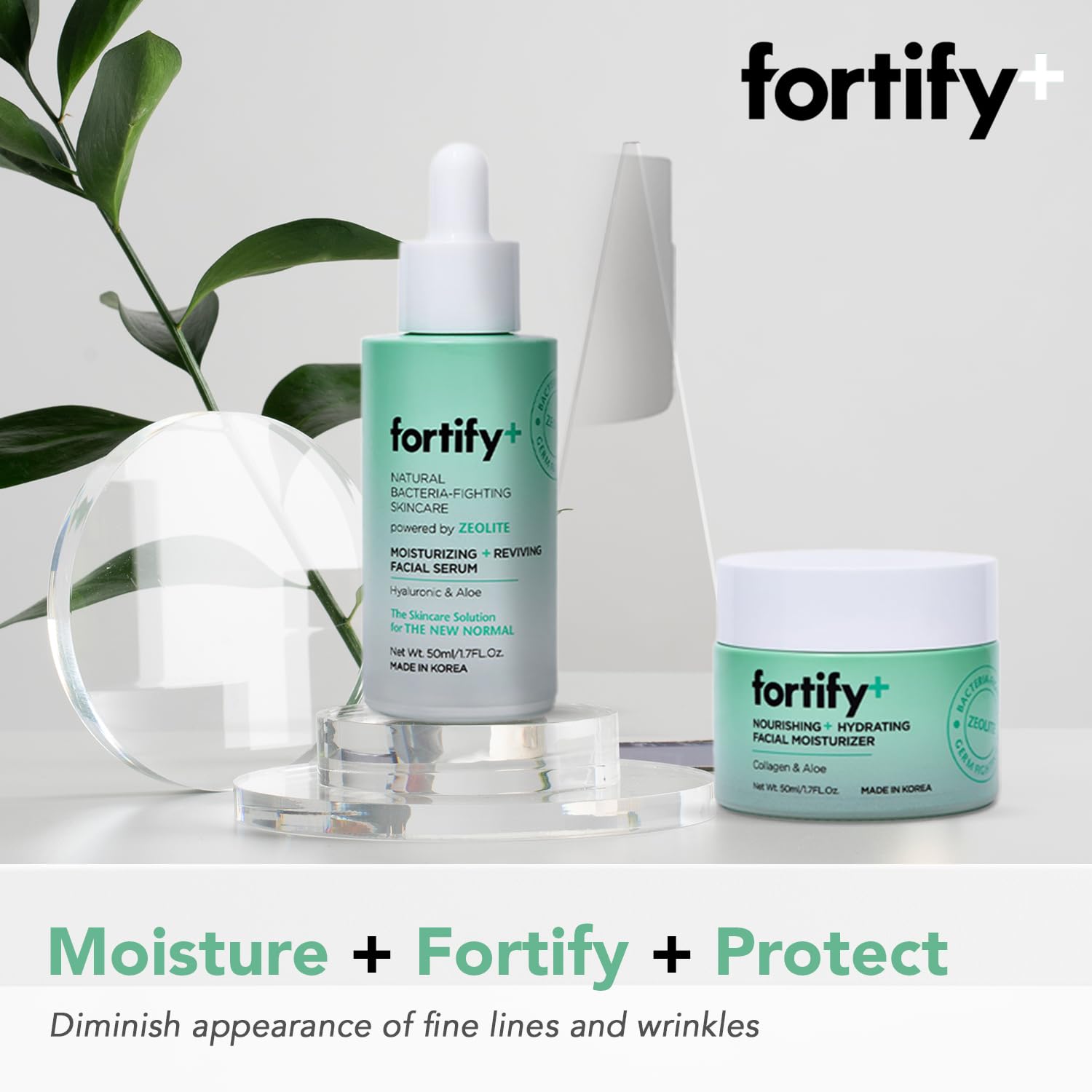 Fortify Ultimate Hydration Facial Set : Nourishing Moisturizer & Serum Duo - Hydrates & Protects Skin Barrier | Clean Beauty | M