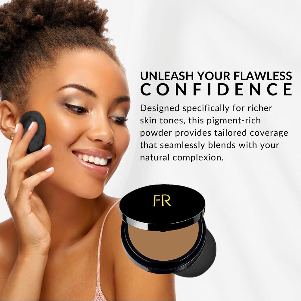Luxury Oil Blotting Pressed Powder By Flori Roberts, Long Lasting Oil And Shine Control, Flawless Complexion For Women Of Color