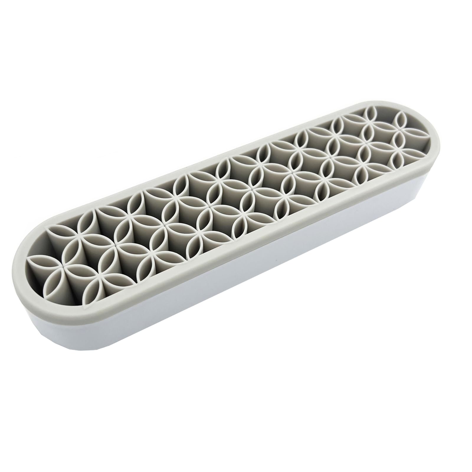 TANG SONG 1 PCS Silicone Make up Brush Holder Cosmetic Storage Box Desktop Organizers (Gray)