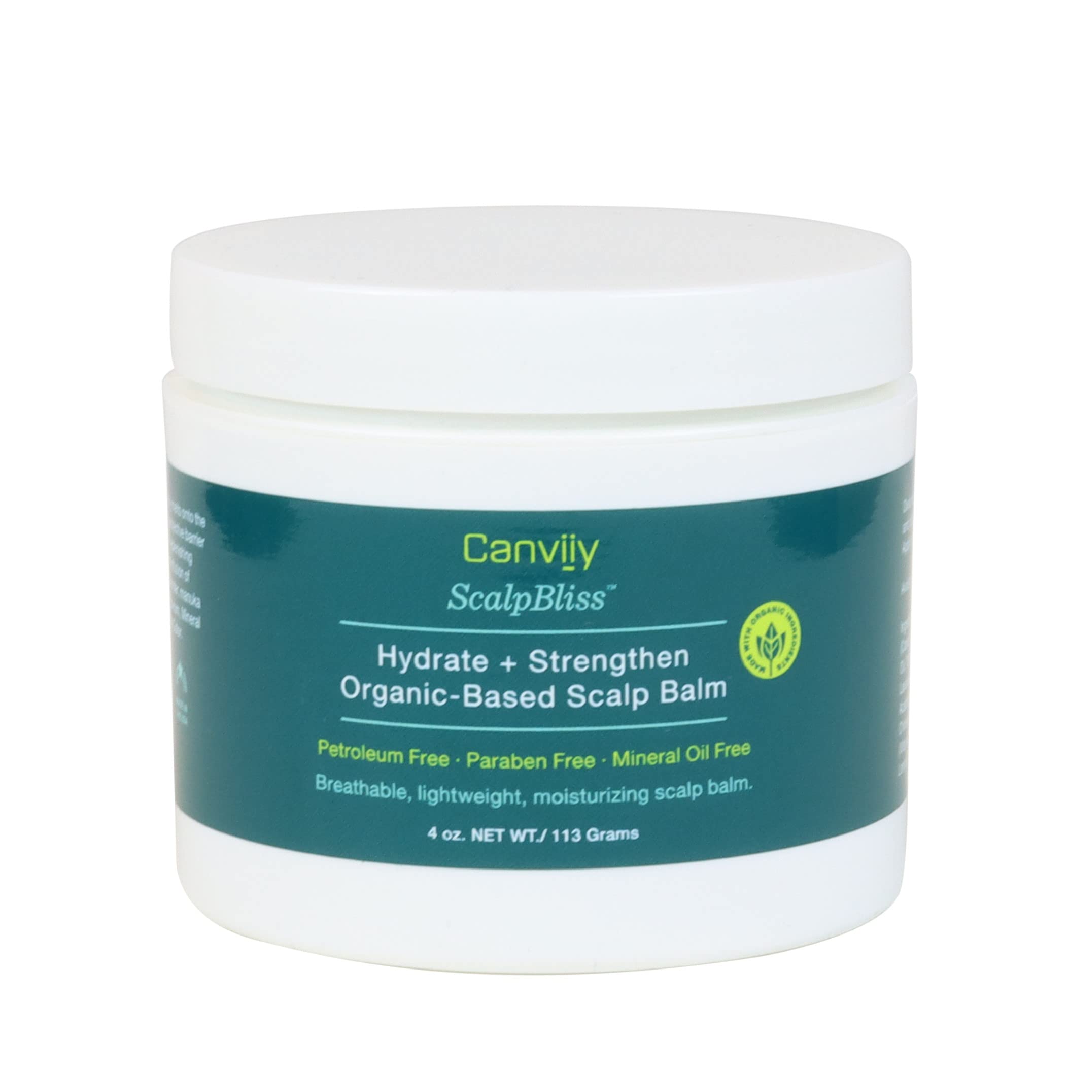 Canviiy Scalpbliss Hydrate + Strengthen Organic-Based Scalp Balm, Provides A Breathable, Moisturizing, Protective Barrier To Nou