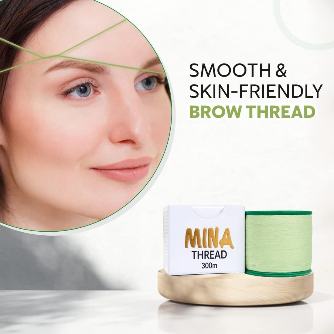 Mina Thread 1 Spool X 300M | Eyebrow Threading Thread | Organic Cotton Thread Pack Of 6