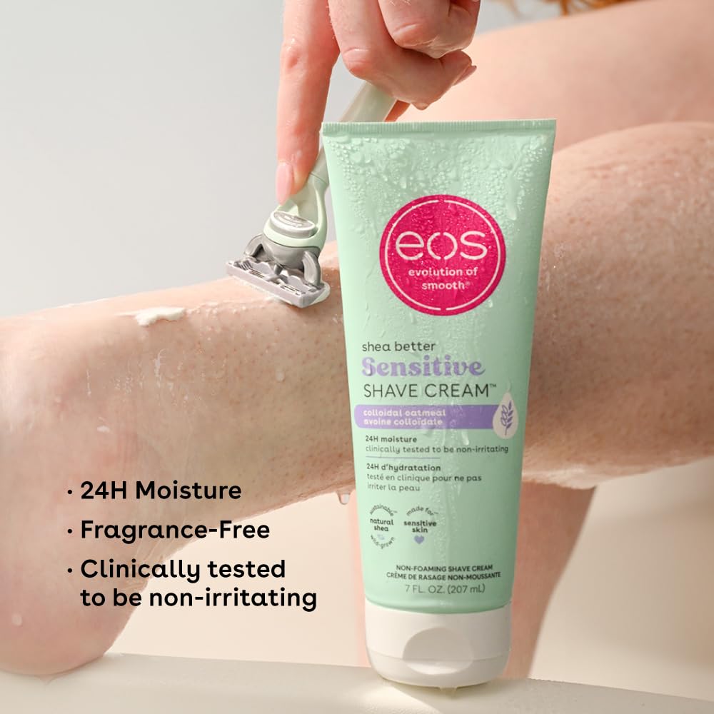 Eos Shea Better Sensitive Skin Women'S Shave Cream- Fragrance-Free, 14 Fl Oz, 2-Pack