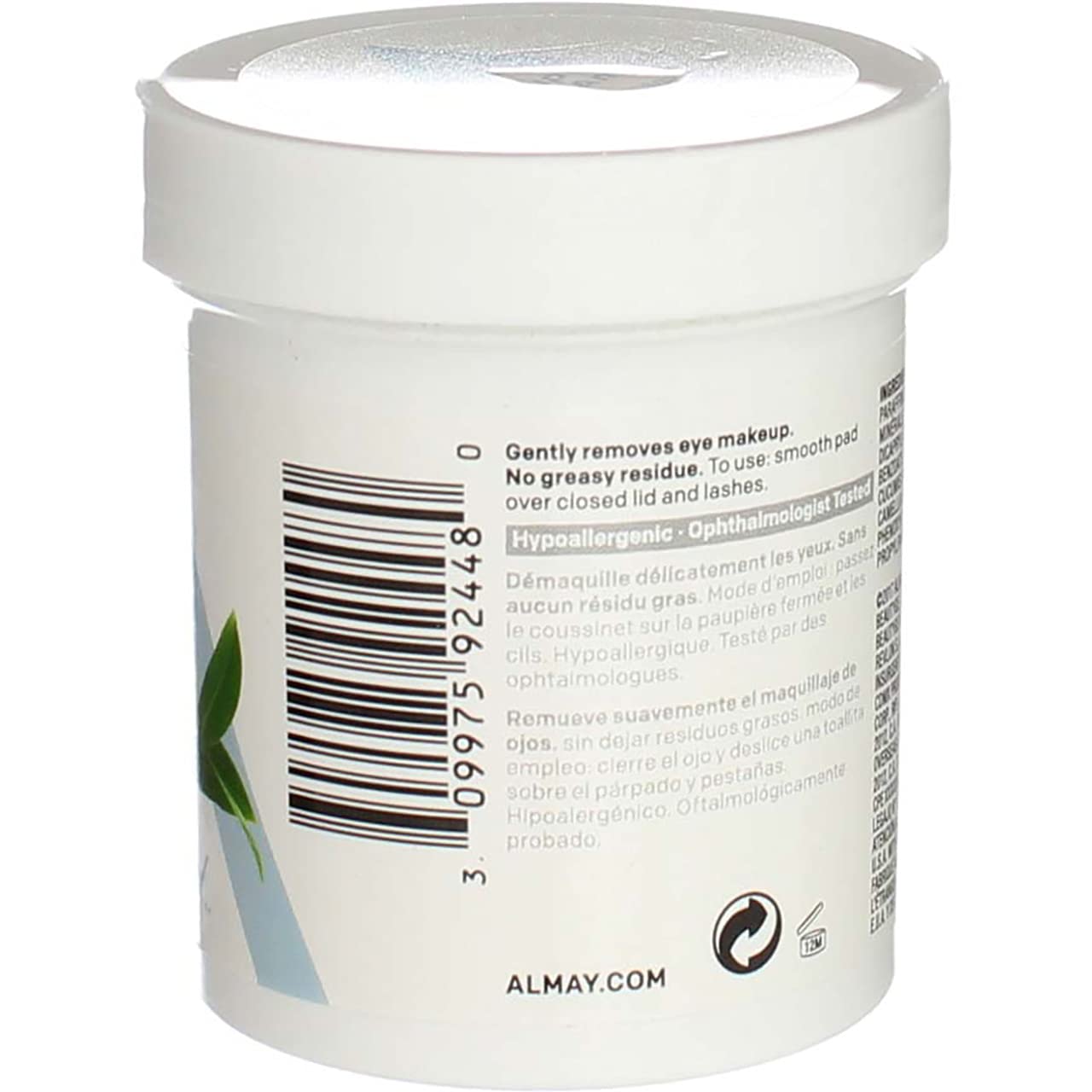 Almay Longwear And Waterproof Eye Makeup Remover Pads, 80 Count (Pack Of 4)