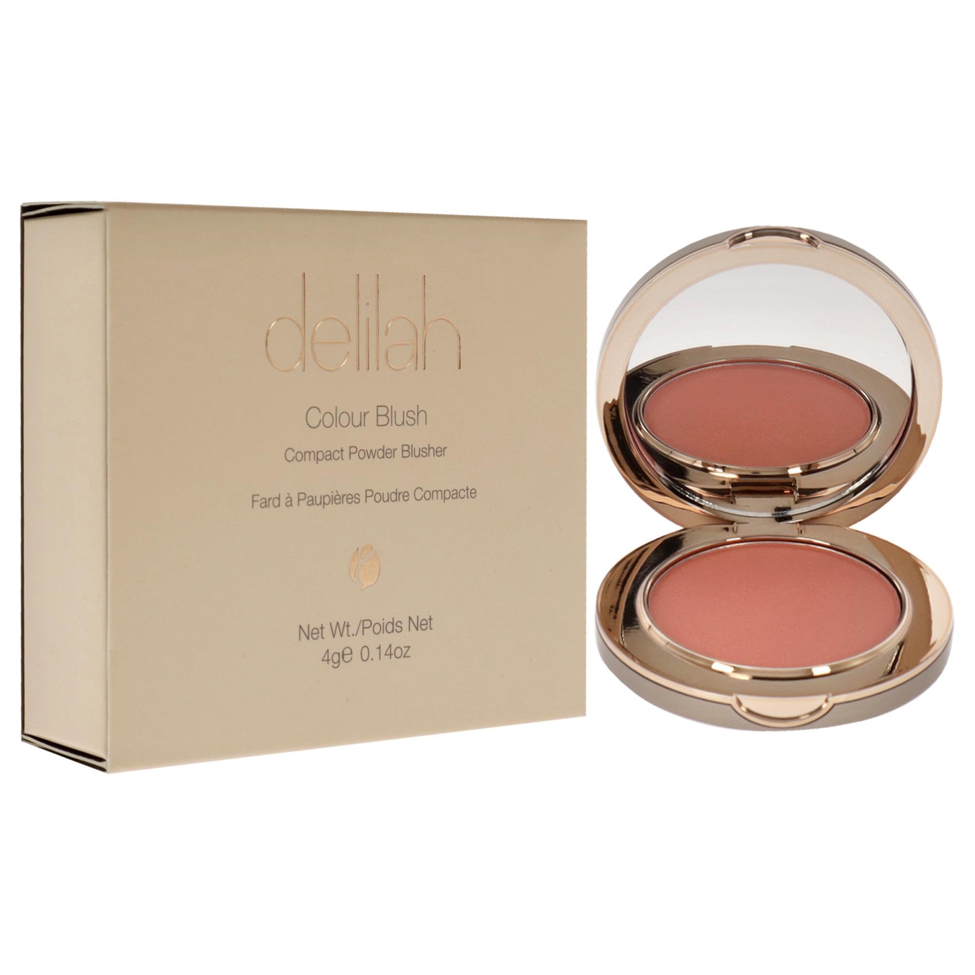 Delilah - Compact Powder Blusher - Clementine - Light Weight And Long Wear - For All Type Of Skin Tone - Blur Imperfection - No