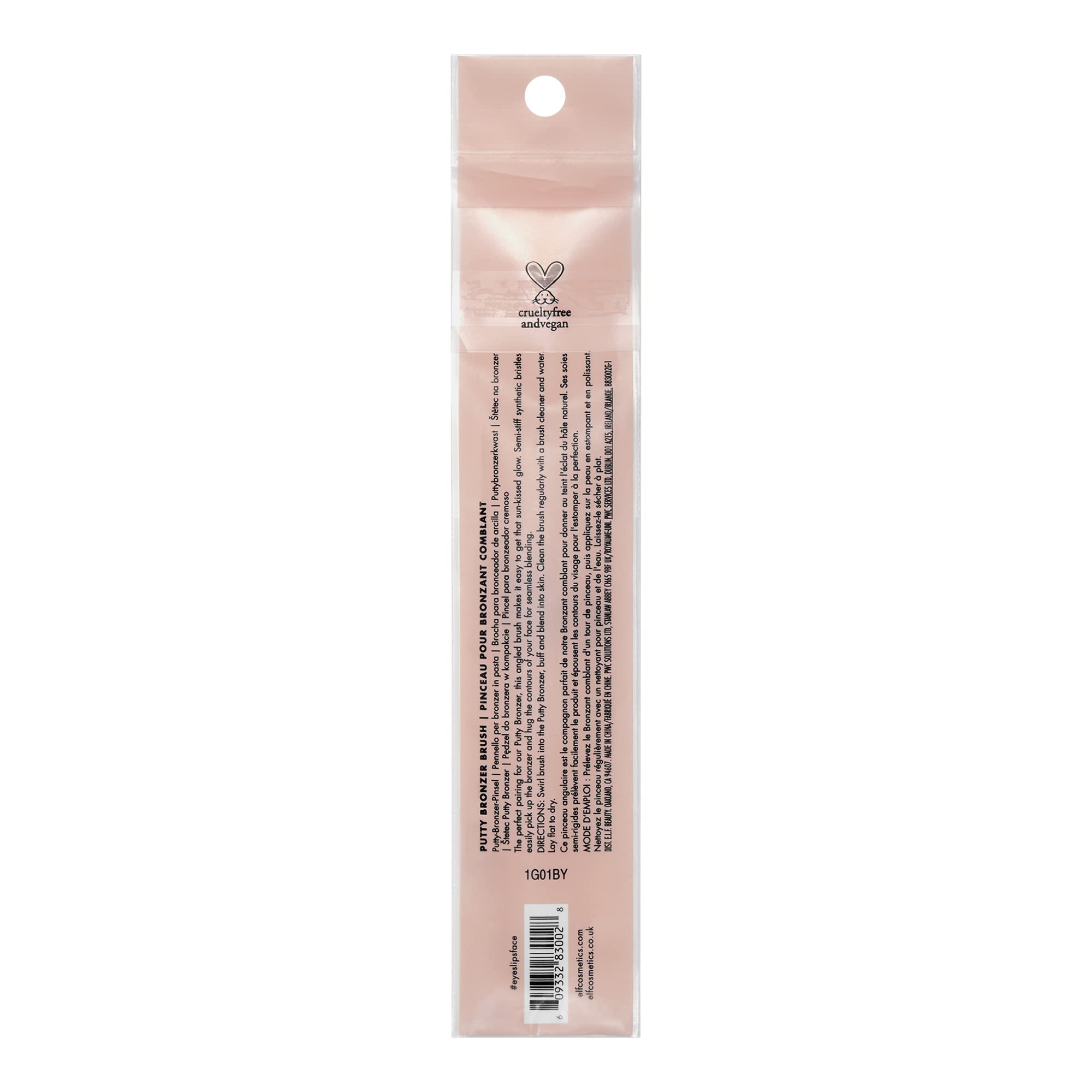 E.L.F. Putty Bronzer Brush, Angled Makeup Brush For Contour & Highlight, Made For The E.L.F. Putty Bronzer, Flawless Sanitary Ap