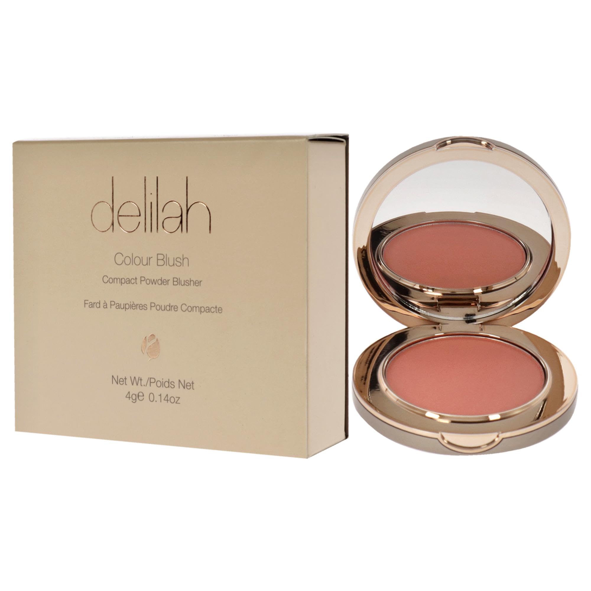 Delilah - Compact Powder Blusher - Clementine - Light Weight And Long Wear - For All Type Of Skin Tone - Blur Imperfection - No