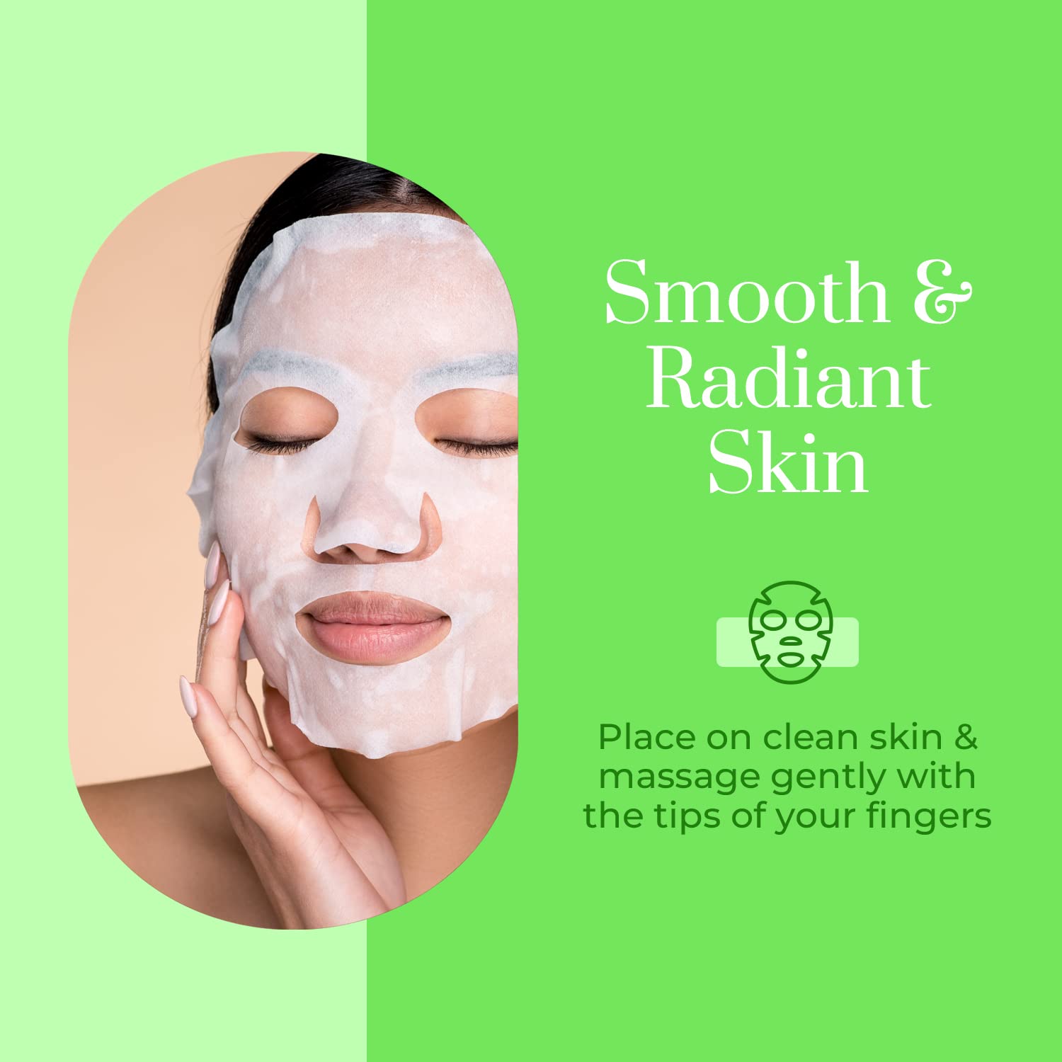 Clear Beauty Cucumber And Aloe Sheet Face Mask - Soothes Irritated Skin, Reduce Wrinkles & Fine Lines & Moisturizing - Cruelty F