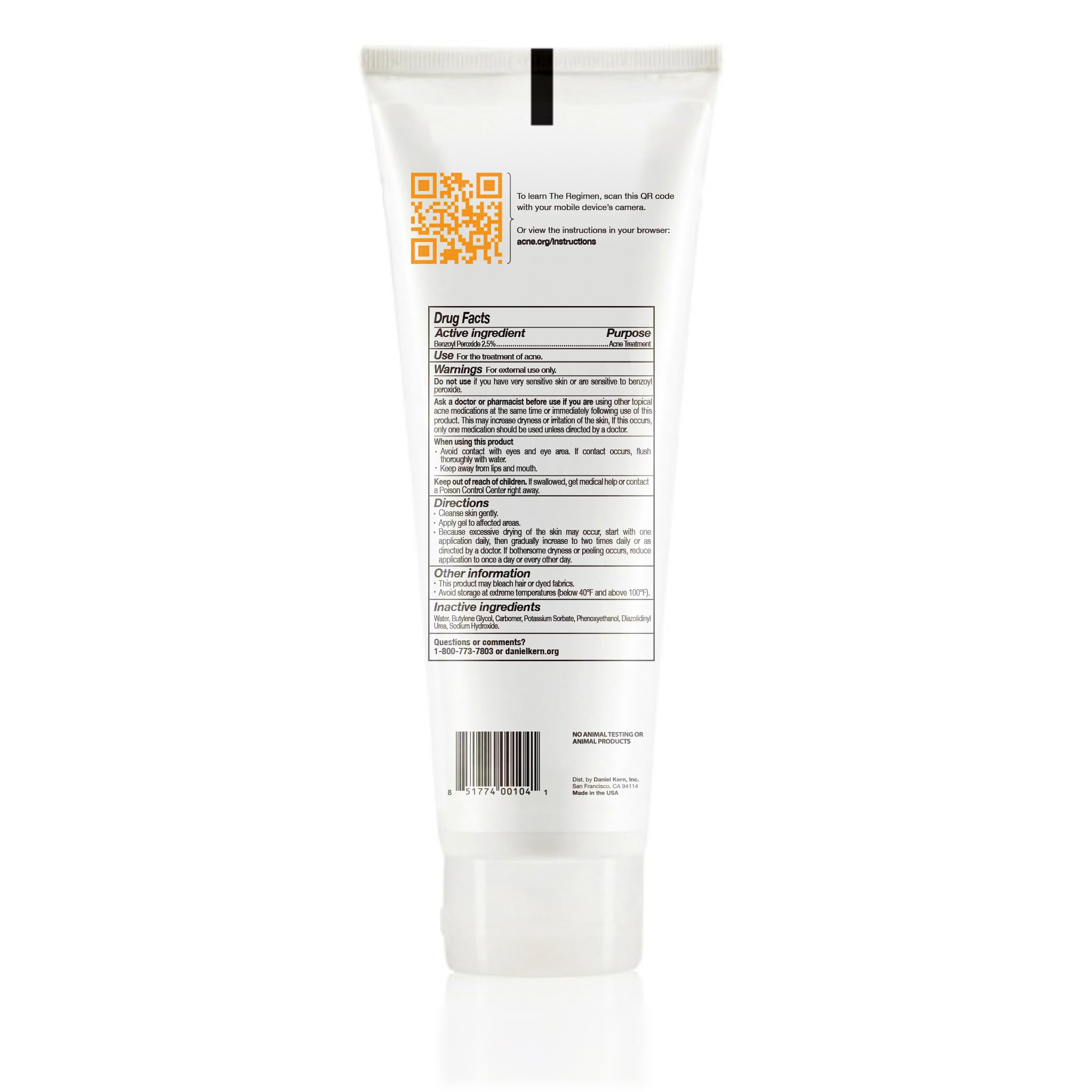 Acne.Org Treatment (2.5% Benzoyl Peroxide) 8 Oz.