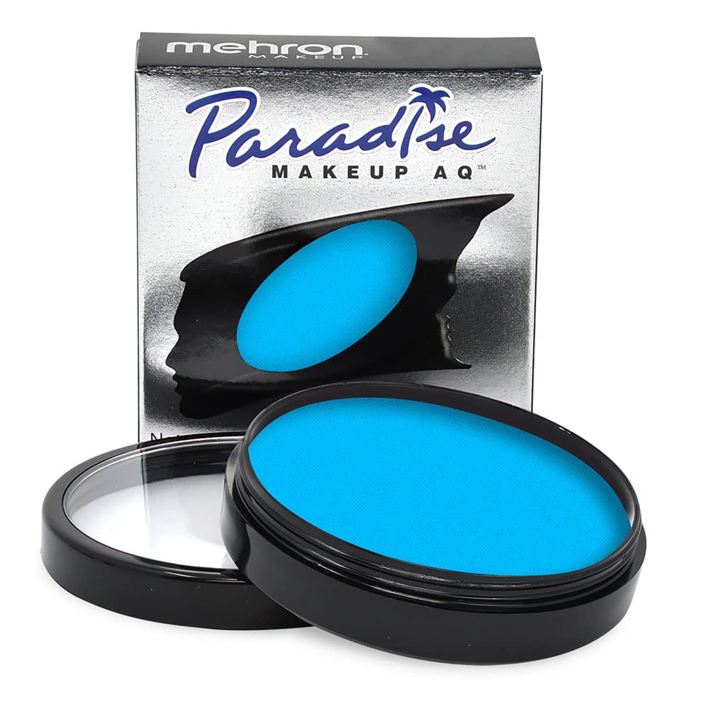 Mehron Makeup Paradise Makeup AQ Face & Body Paint (1.4 oz) (Celestial - Neon Blue/Light Blue)