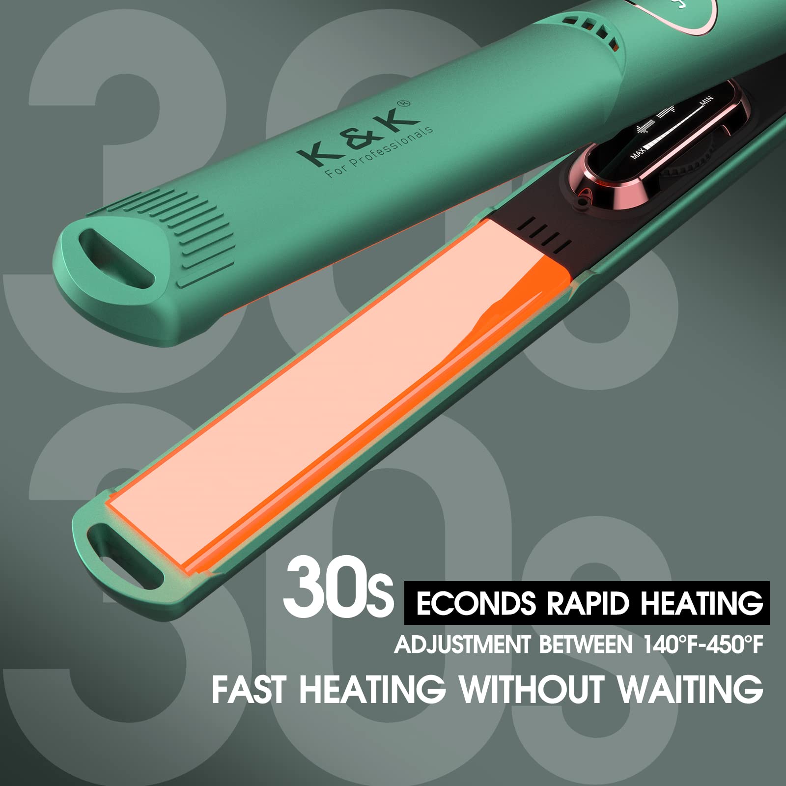 1 Inch Hair Straighteners Professional Flat Iron 3D Floating Mirror Titanium Plates Hair Curling And Straightening 450 Max High