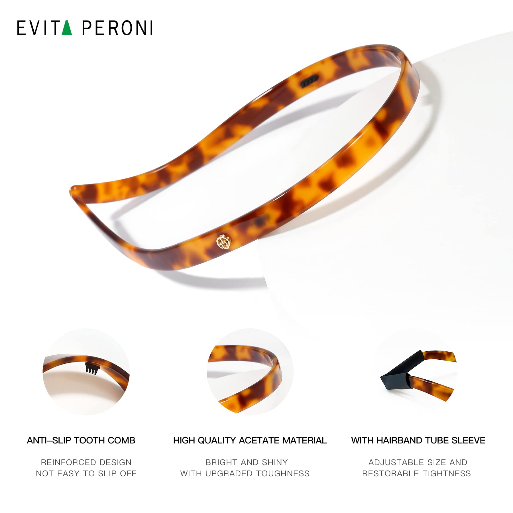 Evita Peroni Hair Bands - Designed For Eyewear, No Pressure, No Headache, Comfortable Non-Slip Thin Fashion Headbands For Women'