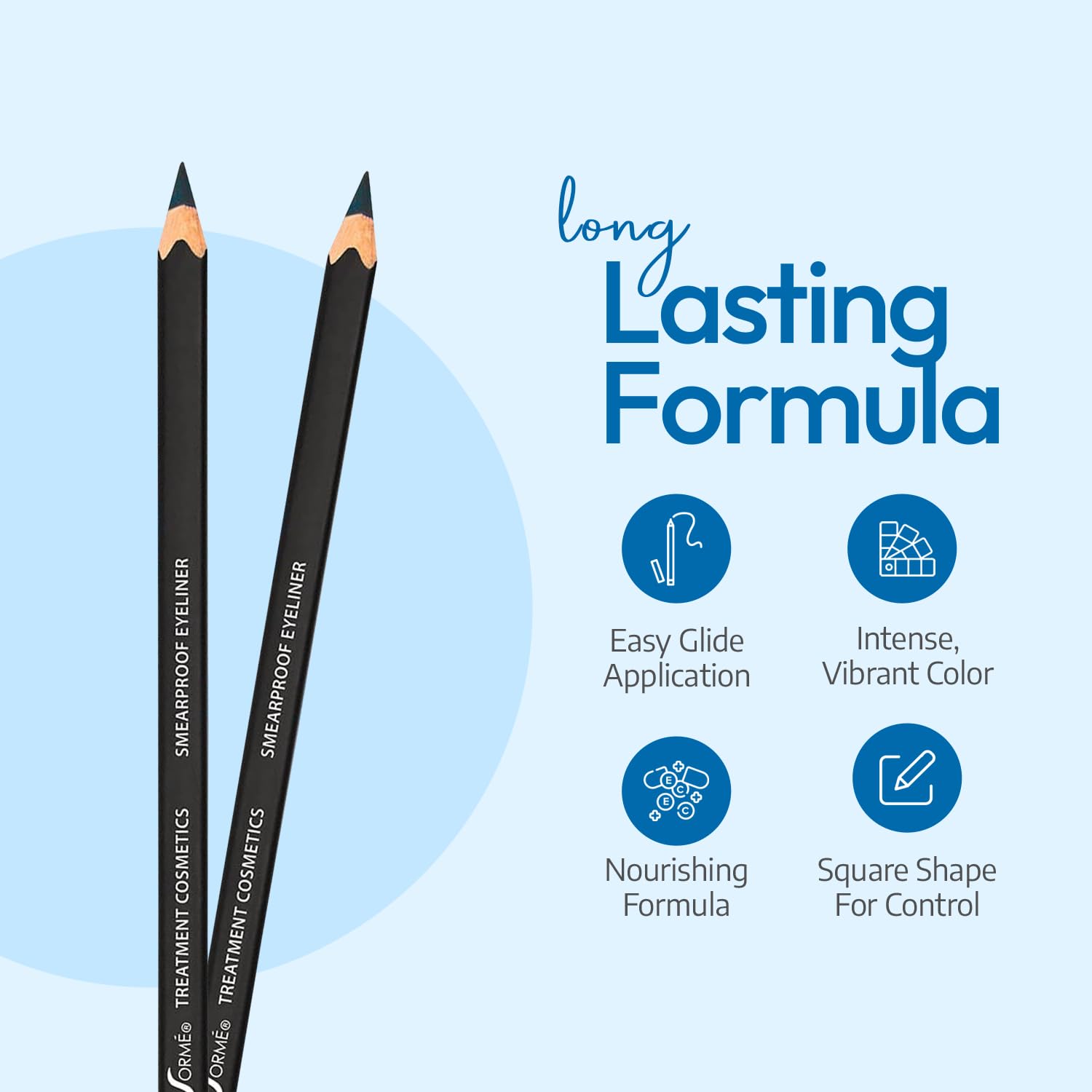 Sorme' Treatment Cosmetics Smear-Proof Eyeliner, Charcoal