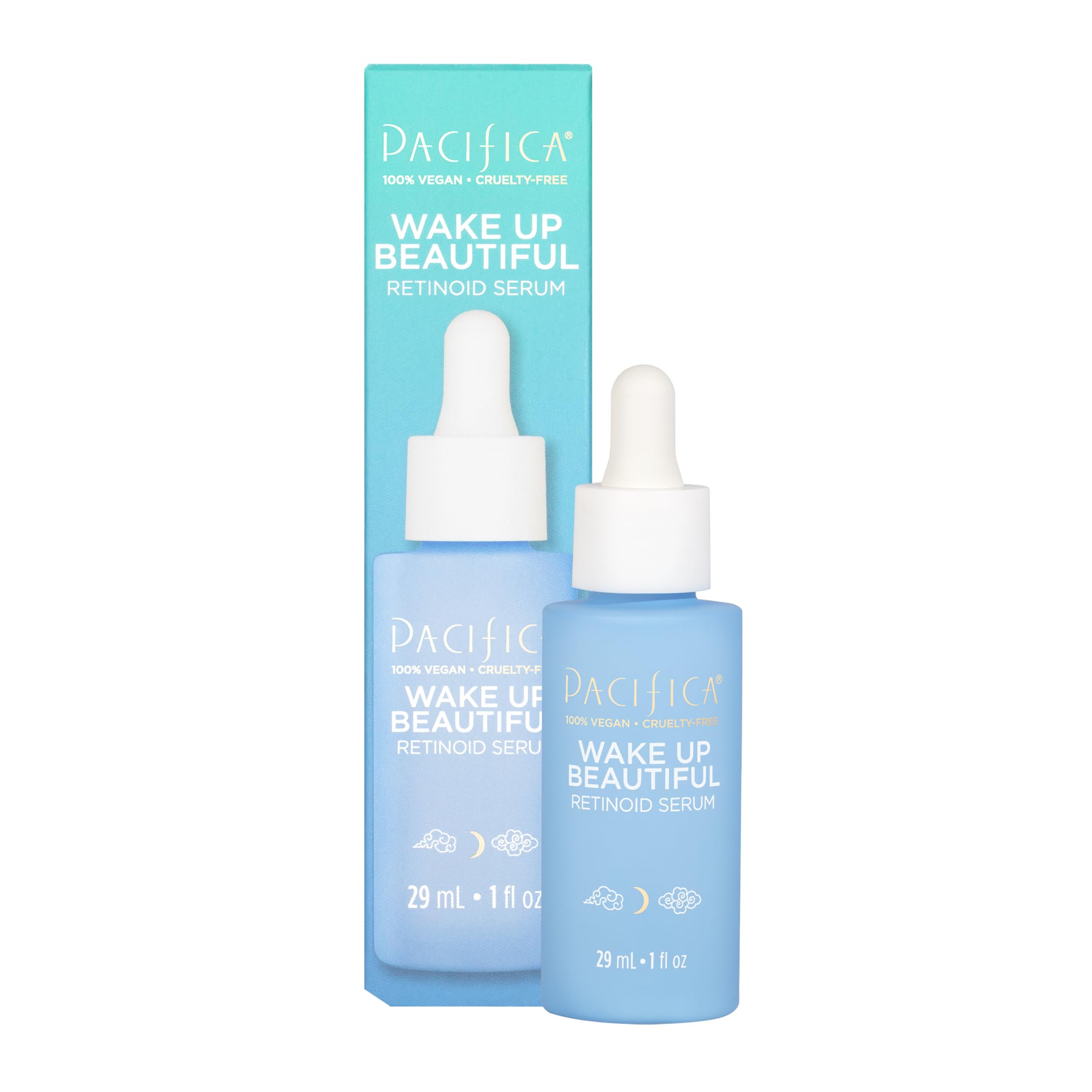Pacifica Beauty Wake Up Beautiful Overnight Retinoid Serum, Skincare, Reduce Fine Lines, Wrinkles, Dark Spots, and Uneven Skin T