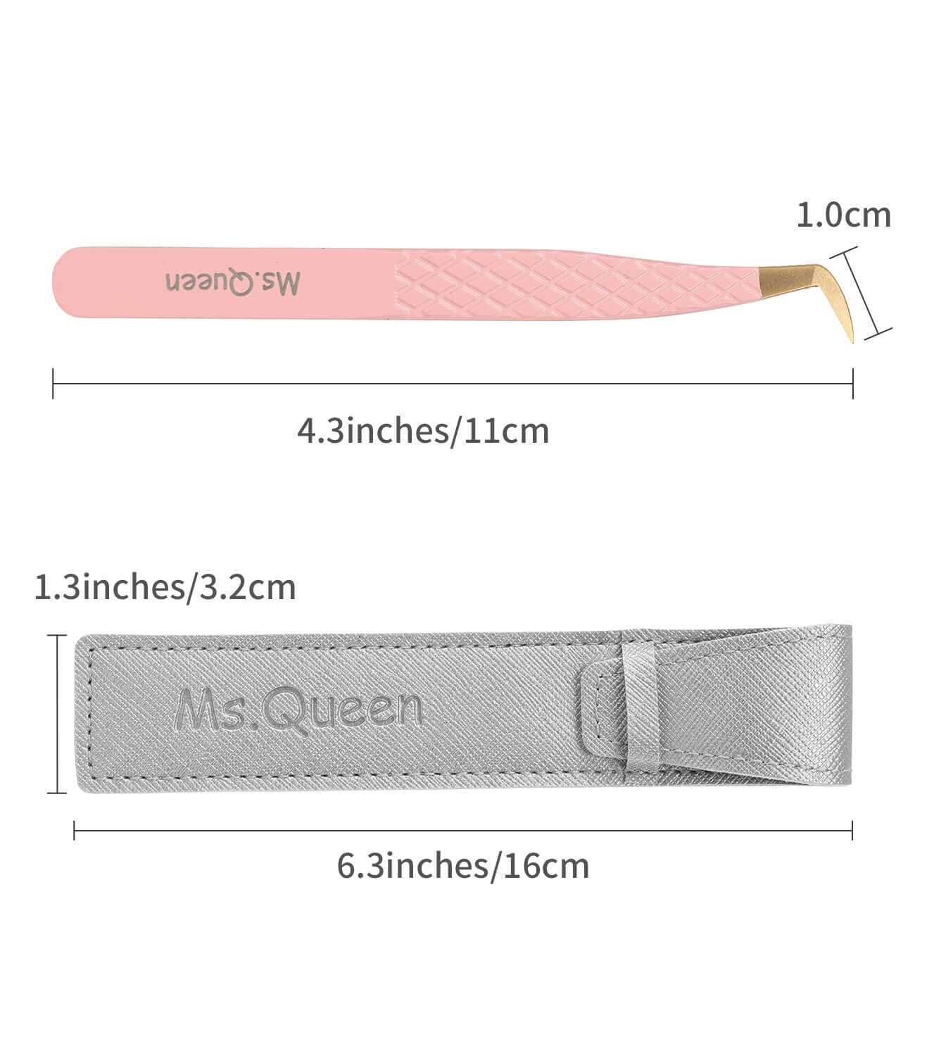 Ms.Queen Lash Tweezers For Eyelash Extensions,Fiber Tip Eyelash Tweezers For Mink Lashes Fan Making Mega Volume Boot Lashing Twe