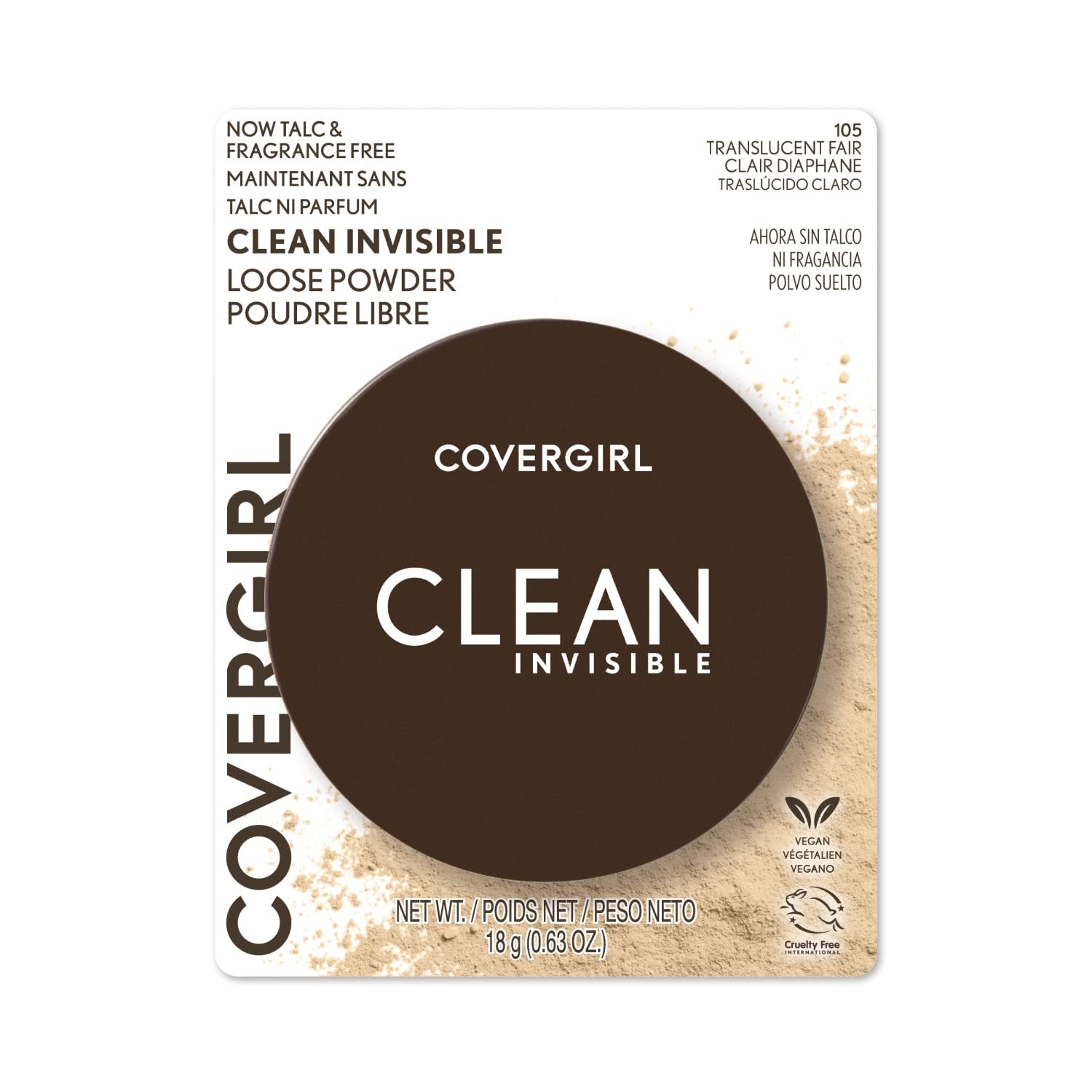Covergirl Clean Invisible Loose Powder - Loose Powder, Setting Powder, Vegan Formula - Translucent Fair, 20G (0.7 Oz) (Pack Of 2
