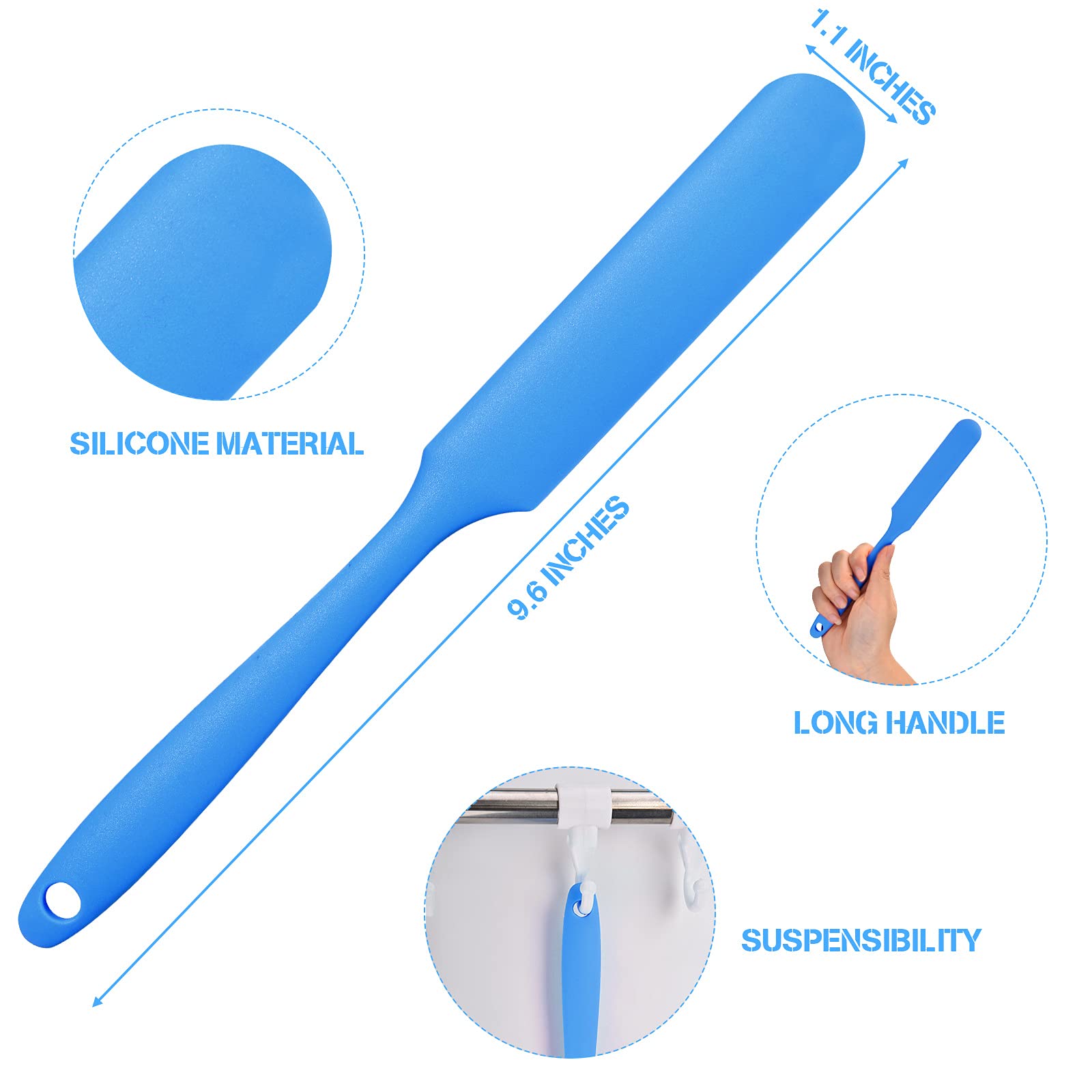 3 Pieces Non-Stick Wax Spatulas Silicone Spatula Waxing Applicator Hair Removal Sticks Applicator Spatula Reusable Scraper Hard