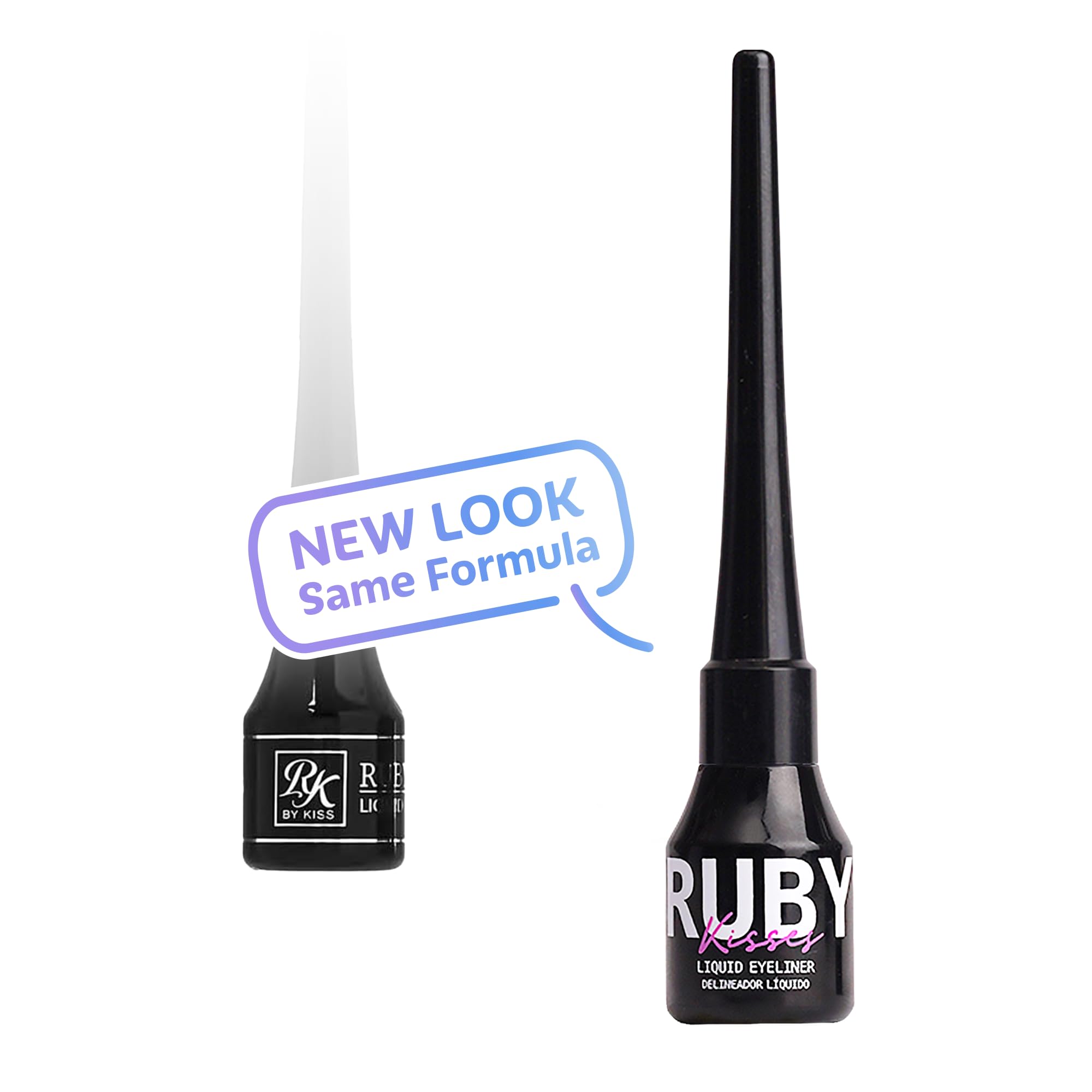 Ruby Kisses Classic Liquid Eyeliner, Smudgeproof Long Lasting Eye Makeup With Felt-Tip Applicator (1 Pack, Black)