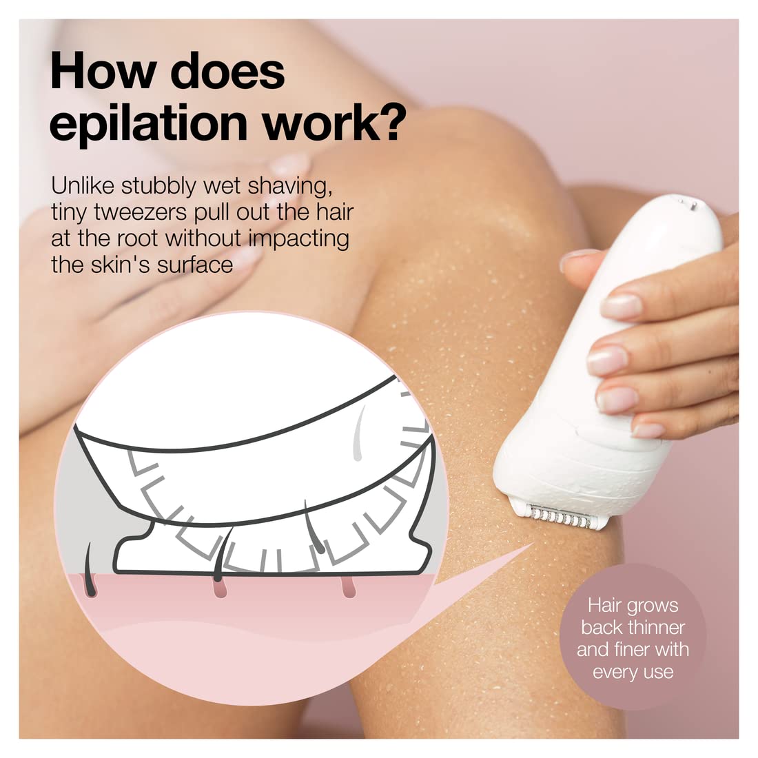 Braun Se5-895 Epilator, Hair Removal Device, Epilator For Women, Includes Shaver And Facial Cleansing Exfoliator Brush Attachmen
