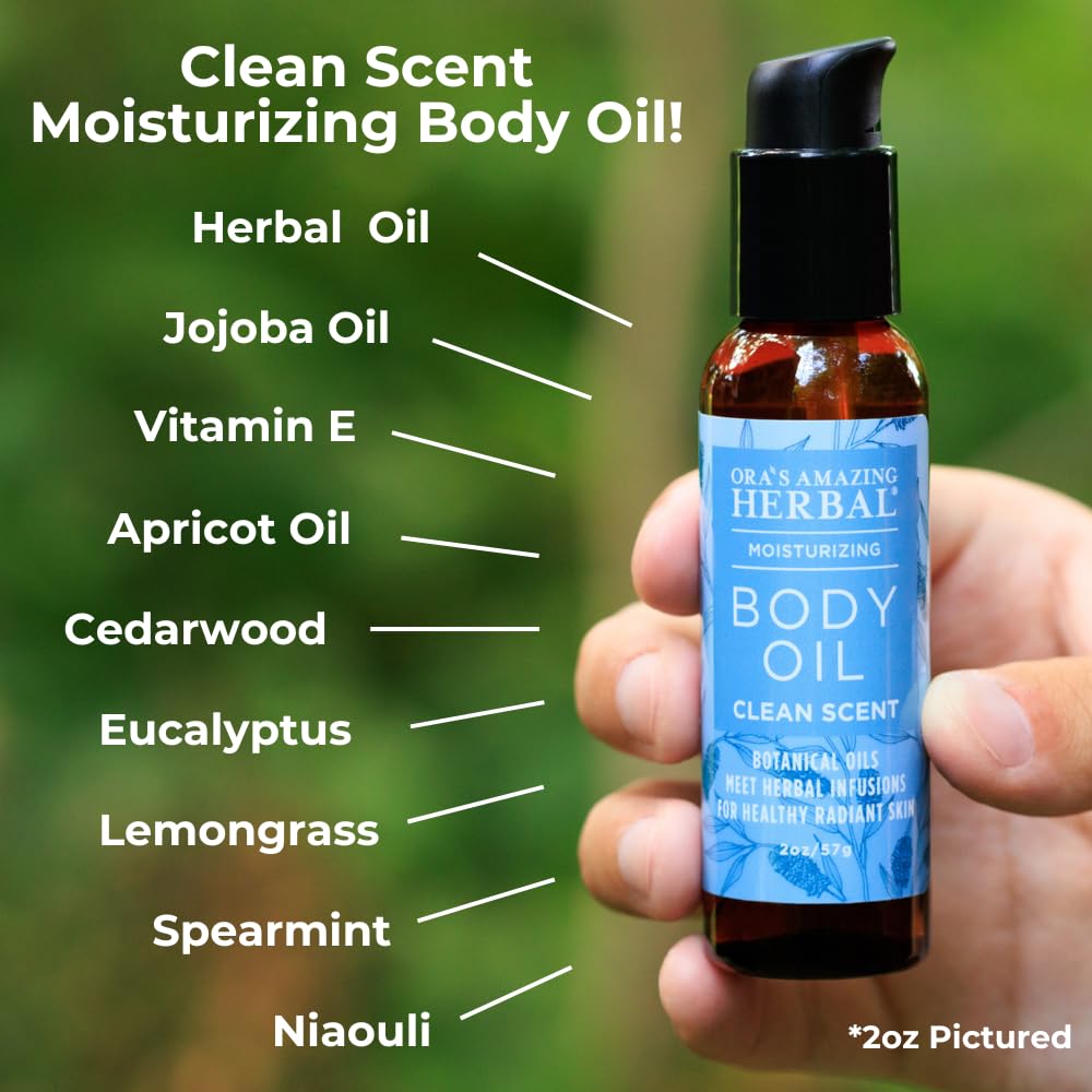 Moisturizing Skin Oil With Eucalyptus & Lemongrass Essential Oils, Body Hydration For Dry Skin, Massage Oil, Body Oils For Men A