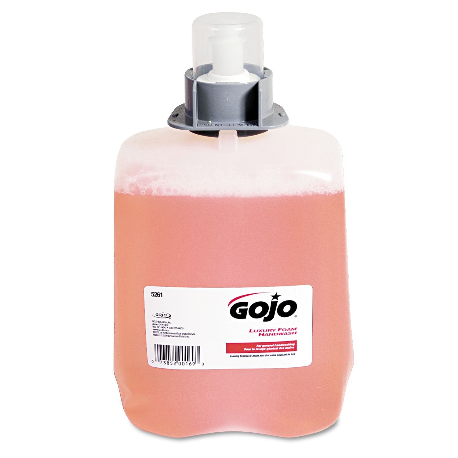 Gojo Luxury Foam Handwash, Cranberry Fragrance, Ecologo Certified, 2000 Ml Hand Soap Refill Fmx-20 Push-Style Soap Dispenser (Pa