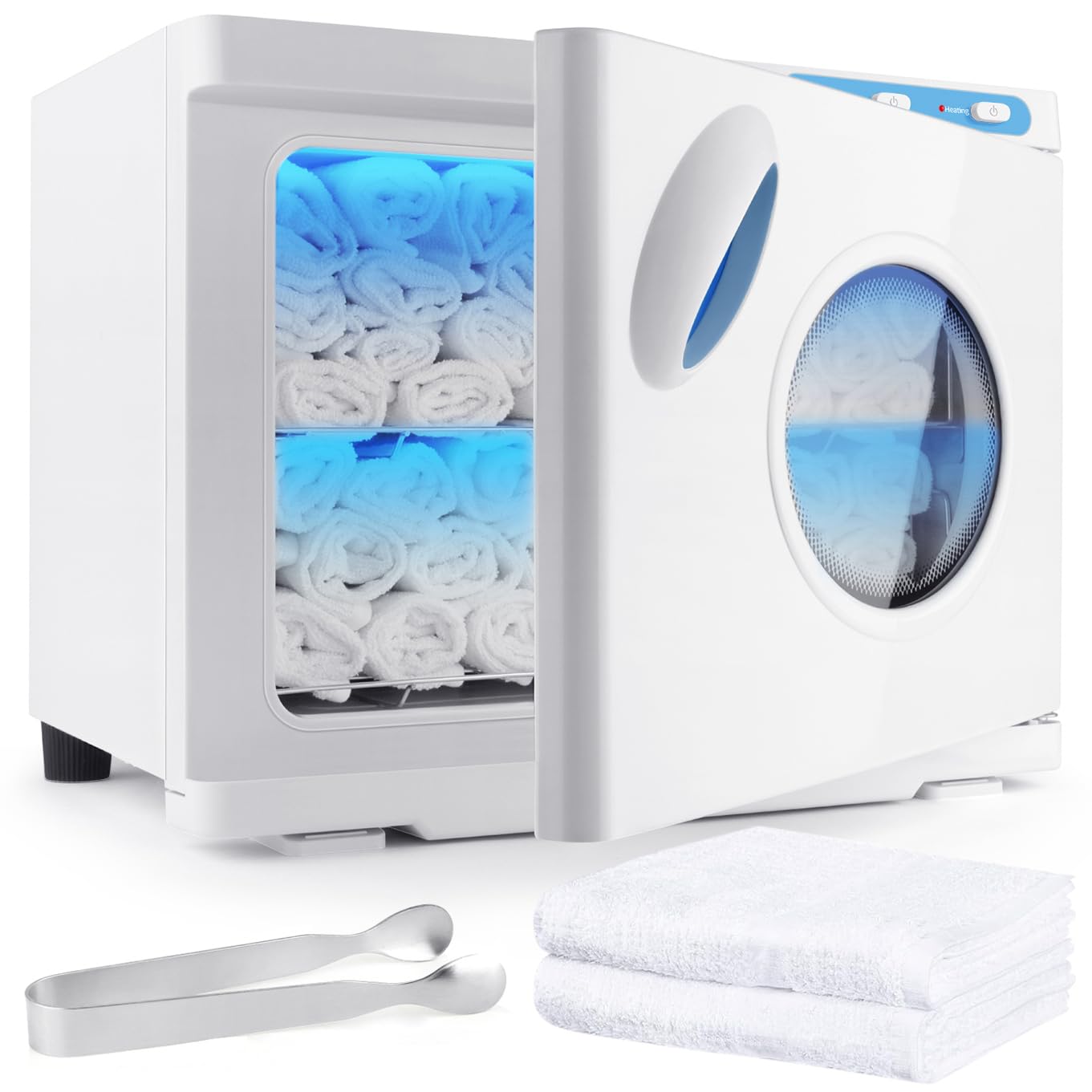 DEPFALL Hot Towel Warmer, Professional 23L Large Capacity Hot Towel Cabinet, 2-in-1 Spa Towel Warmers for Facials, Barber, Salon