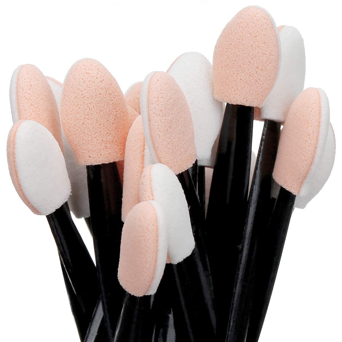 Akstore 30PCS Disposable Dual-Sided Eye Shadow Sponge Applicators Makeup Brushes - Black