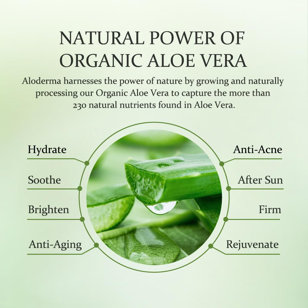 Aloderma 99.8% Organic Aloe Vera Face Hydrator Made Within 12 Hours Of Harvest - Moisturizing & Hydrating Facial Toner For Oily