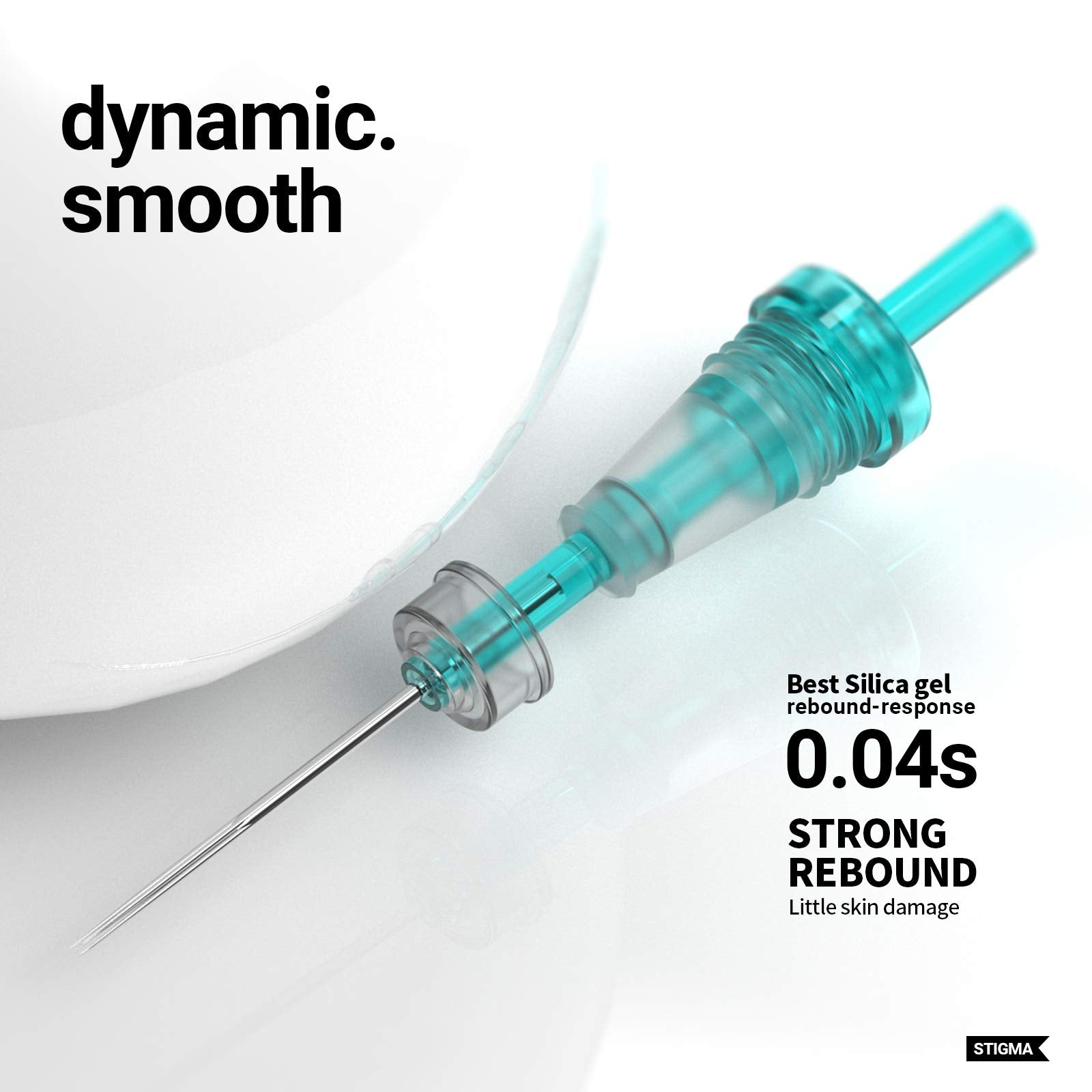 Stigma Aquamarine Knight Tattoo Cartridges #10(1Rl) 20Pcs Bugpin Disposable Tattoo Needle Cartridges With Membrane Round Liner E