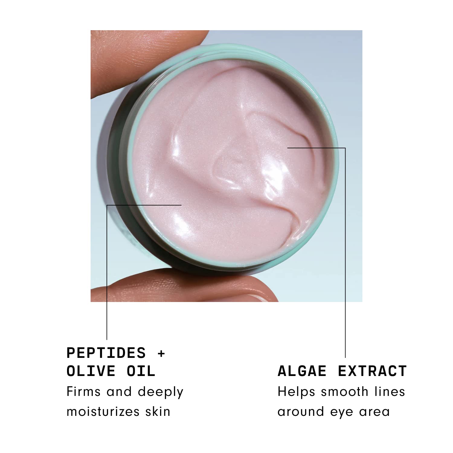 Versed Zero-G Smoothing Eye Cream - Smoothing Algae Extract, Firming Peptides And Deeply Moisturizing Olive Oil - Vegan Eye Crea