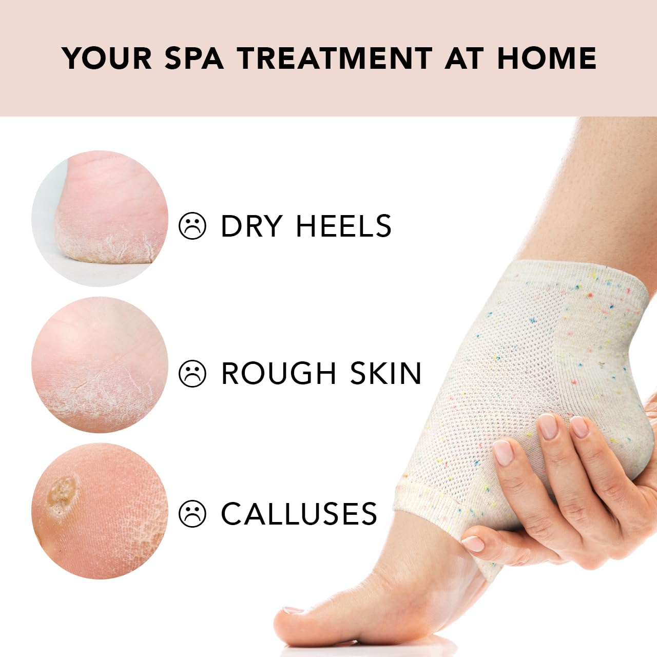 Kitsch Moisturizing Spa Socks - Gel Socks For Cracked Heel Repair  Heel Socks For Dry Cracked Feet  Dry Feet Treatment For Women