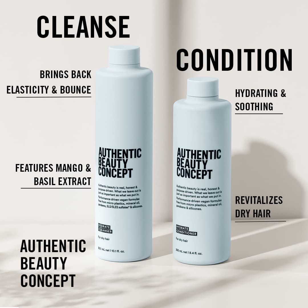 Authentic Beauty Concept Hydrate Conditioner | Hydrating Conditioner For Normal To Dry Or Curly Hair | Moisturizes & Revitalizes