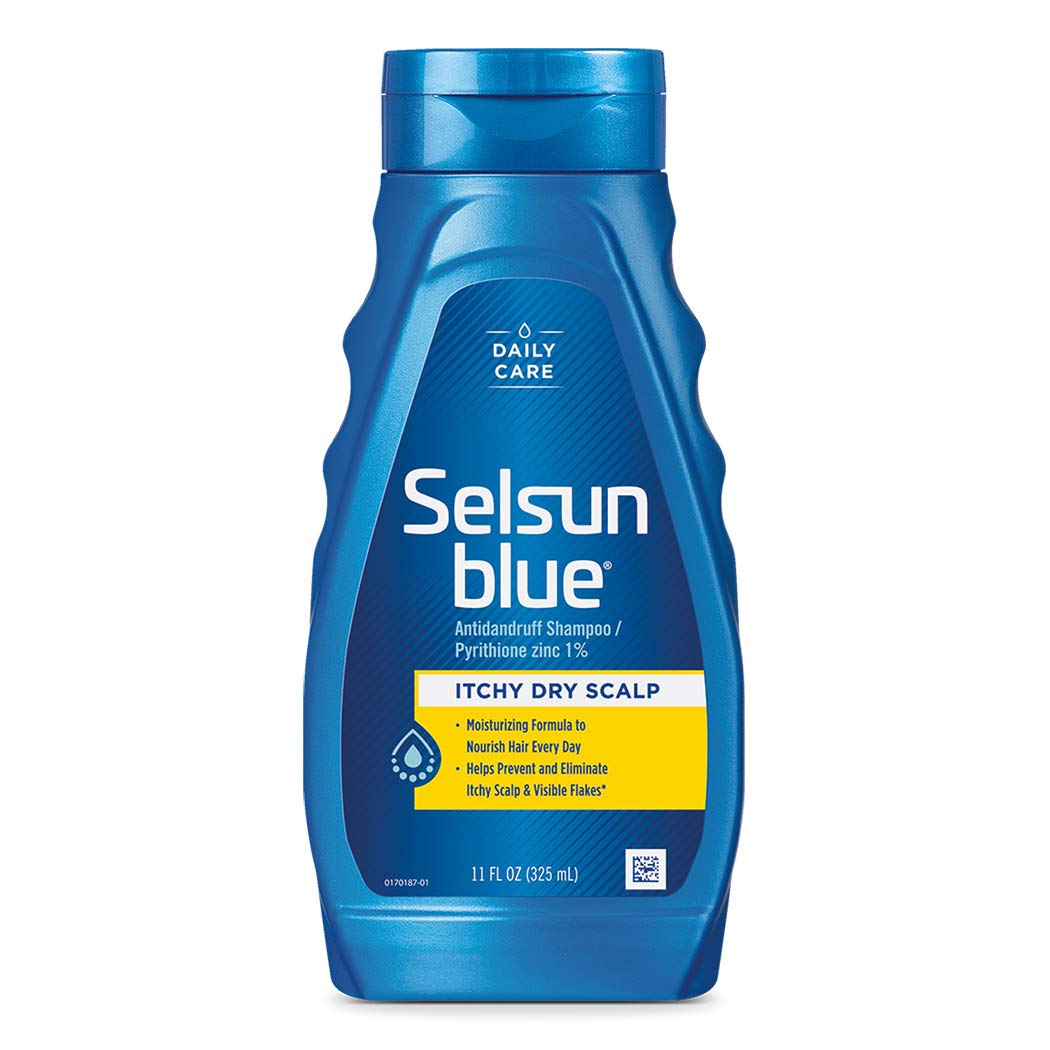 Selsun Blue Itchy Dry Scalp Anti-Dandruff Shampoo, 11 Fl. Oz., Extra-Hydrating Formula, Pyrithione Zinc 1%