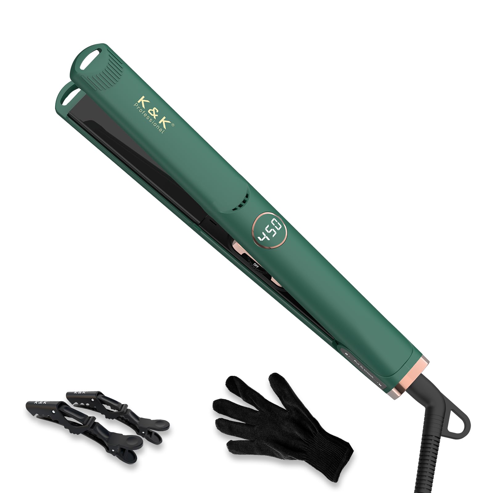 1 Inch Hair Straighteners Professional Flat Iron 3D Floating Mirror Titanium Plates Hair Curling and Straightening 450 Max High 