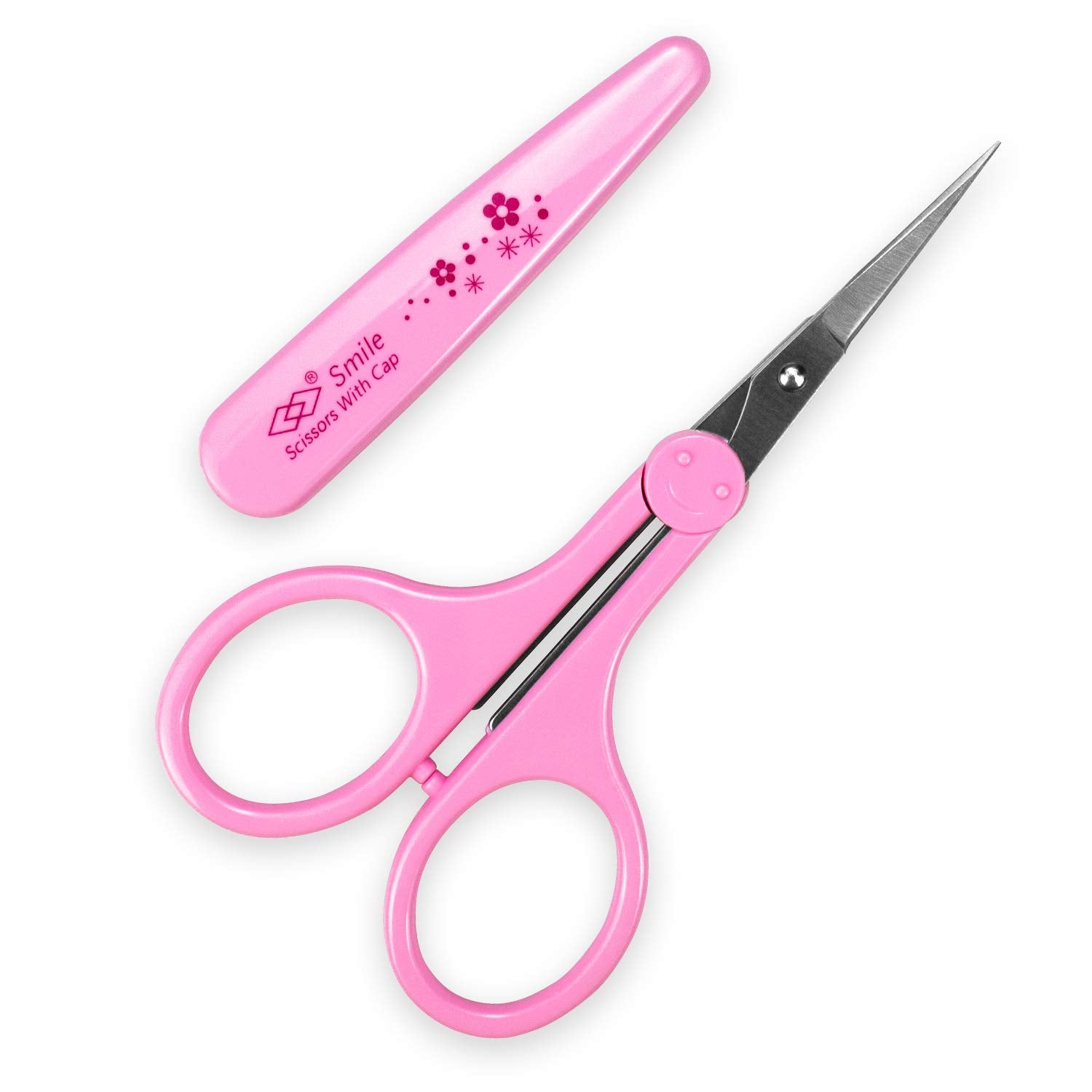 Humbee Eyebrow Scissors, Small Scissors for Facial, Nose, Eyebrow, Mustache, and Beard Hair Trimming & Grooming, Straight Edge, 