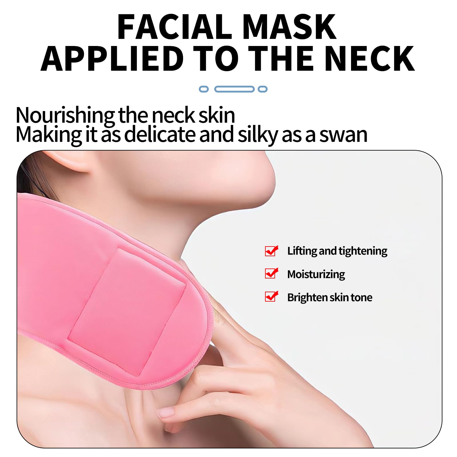Zxfuture 3 Piece Moisturizing Glove Socks Neck Strap Set, Silicone Neck Mask For Reducing Necklines, Silicone Gel Spa Socks For