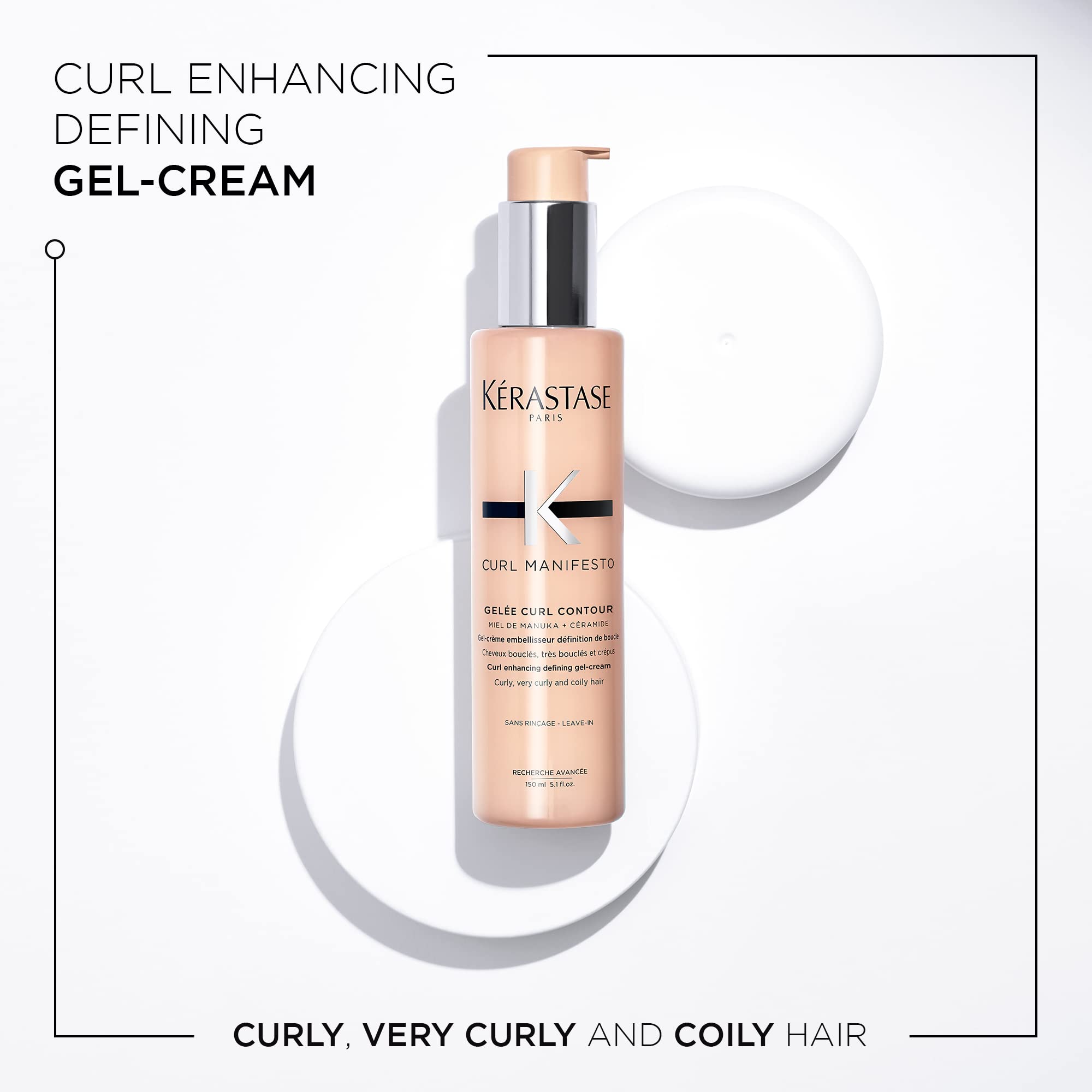 Kerastase Curl Manifesto Gelee Curl Contour Hair Serum | Enhances Curl Definition Without Crunch | Anti-Frizz | With Shea Butter