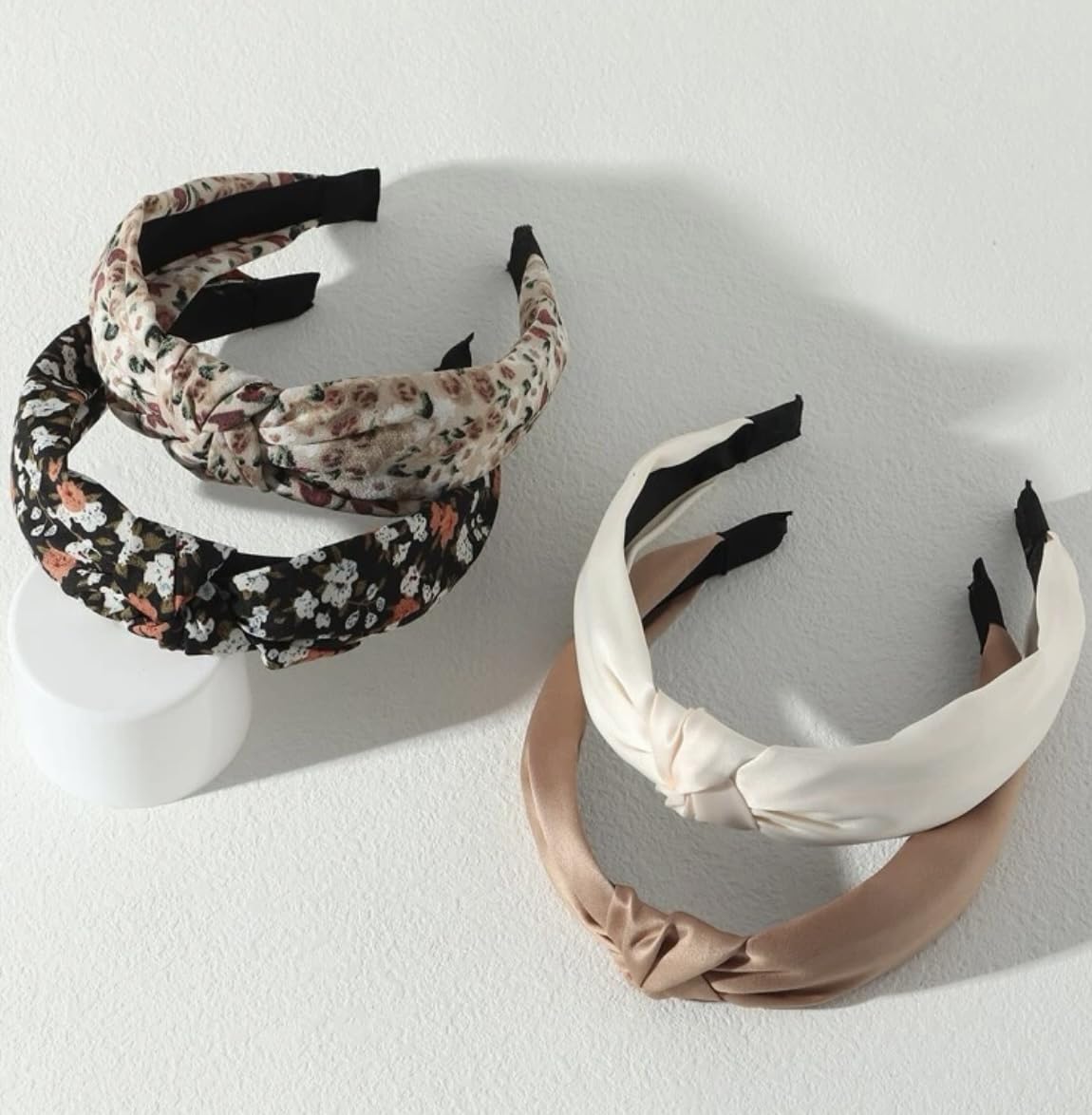 Knotted Headbands For Women Boho Womens Headbands Fashion, Top Knot Head Band For Girls Wide Knot Headband Trendy Hairband Hair
