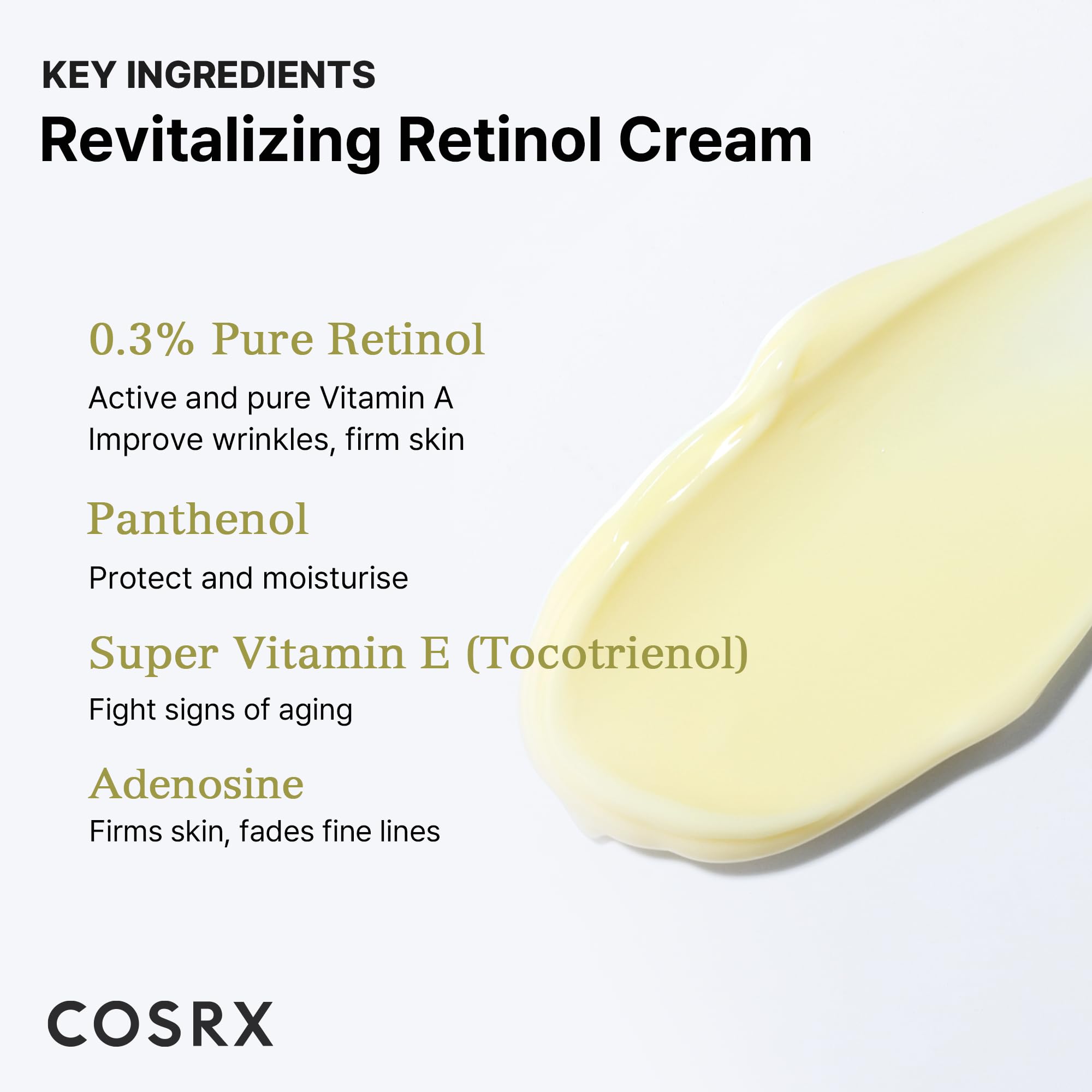 Cosrx Retinol Cream, 0.67 Oz, Anti-Aging Eye & Neck Cream With Retinoid Treatment To Firm Skin, Reduce Wrinkles, Fine Lines, Sig