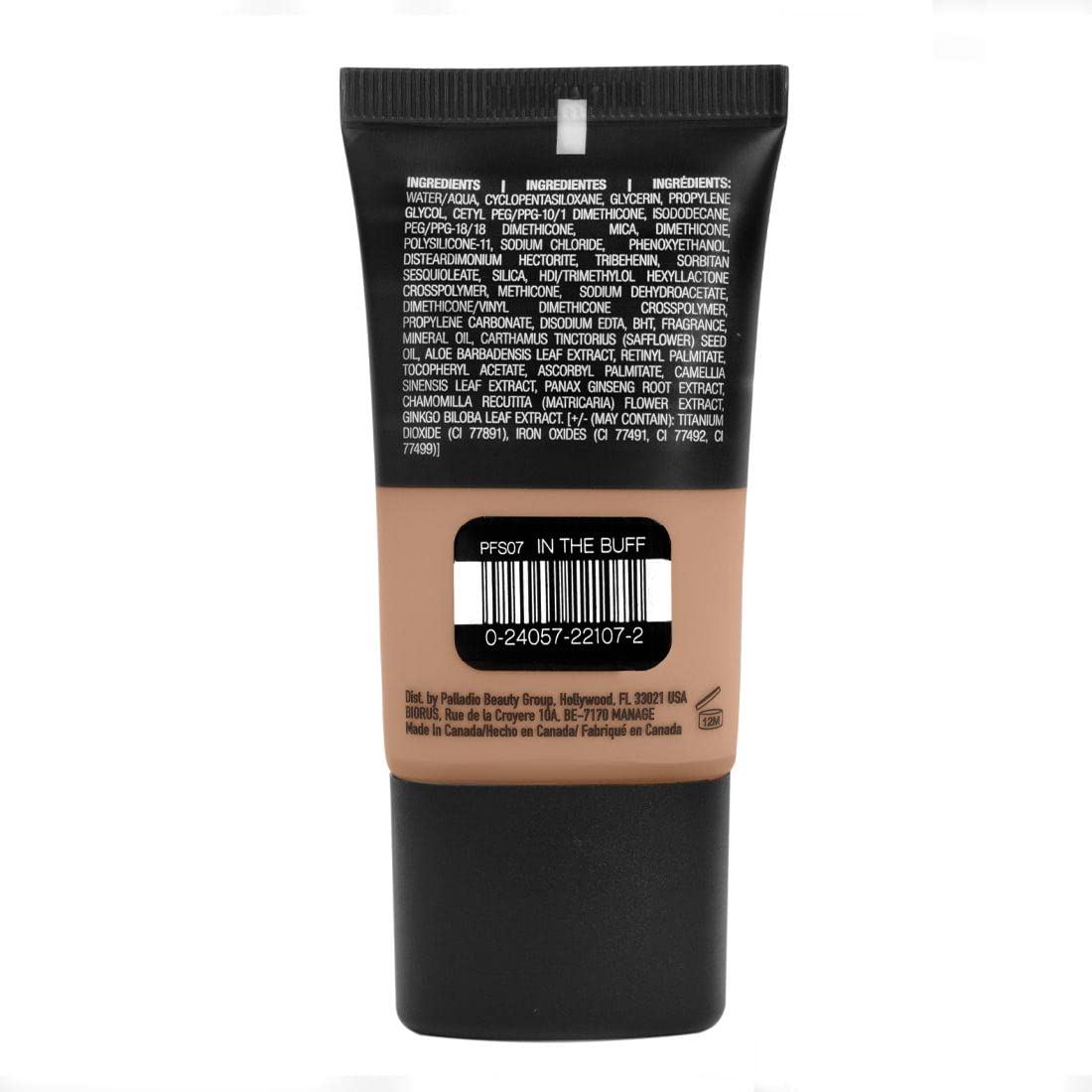 Palladio Powder Finish Liquid Foundation, Natural Matte Appearance, Reduces Fine Lines, Covers Large Pores, Hides Imperfections,