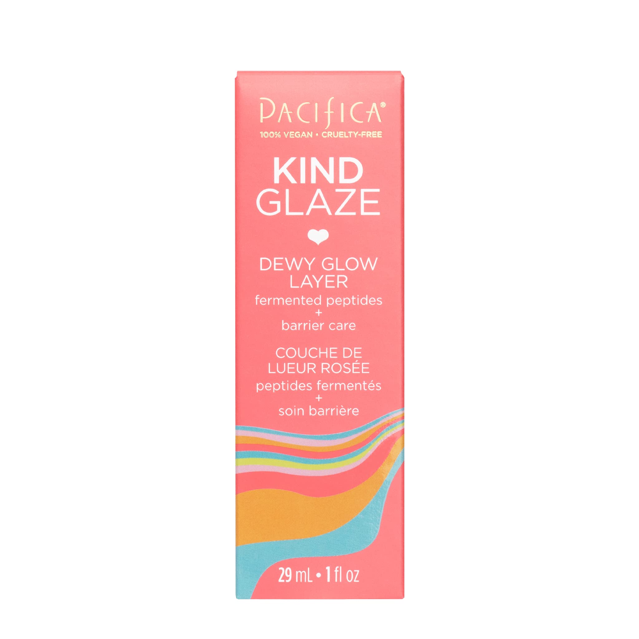 Pacifica Beauty Kind Glaze Dewy Glow Layer, Skincare, Vegan Collagen, Squalane, Hydrating, Lightweight Face Foundation, Primer,