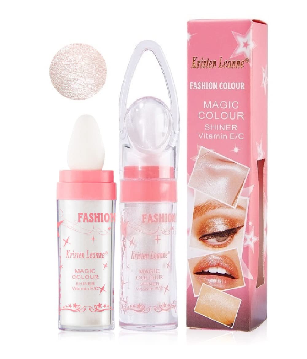 2 Pack Glitter Powder Highlighter Makeup, Body Brightens the Natural Three-Dimensional Face Blusher Patting Powder Highlighter. 