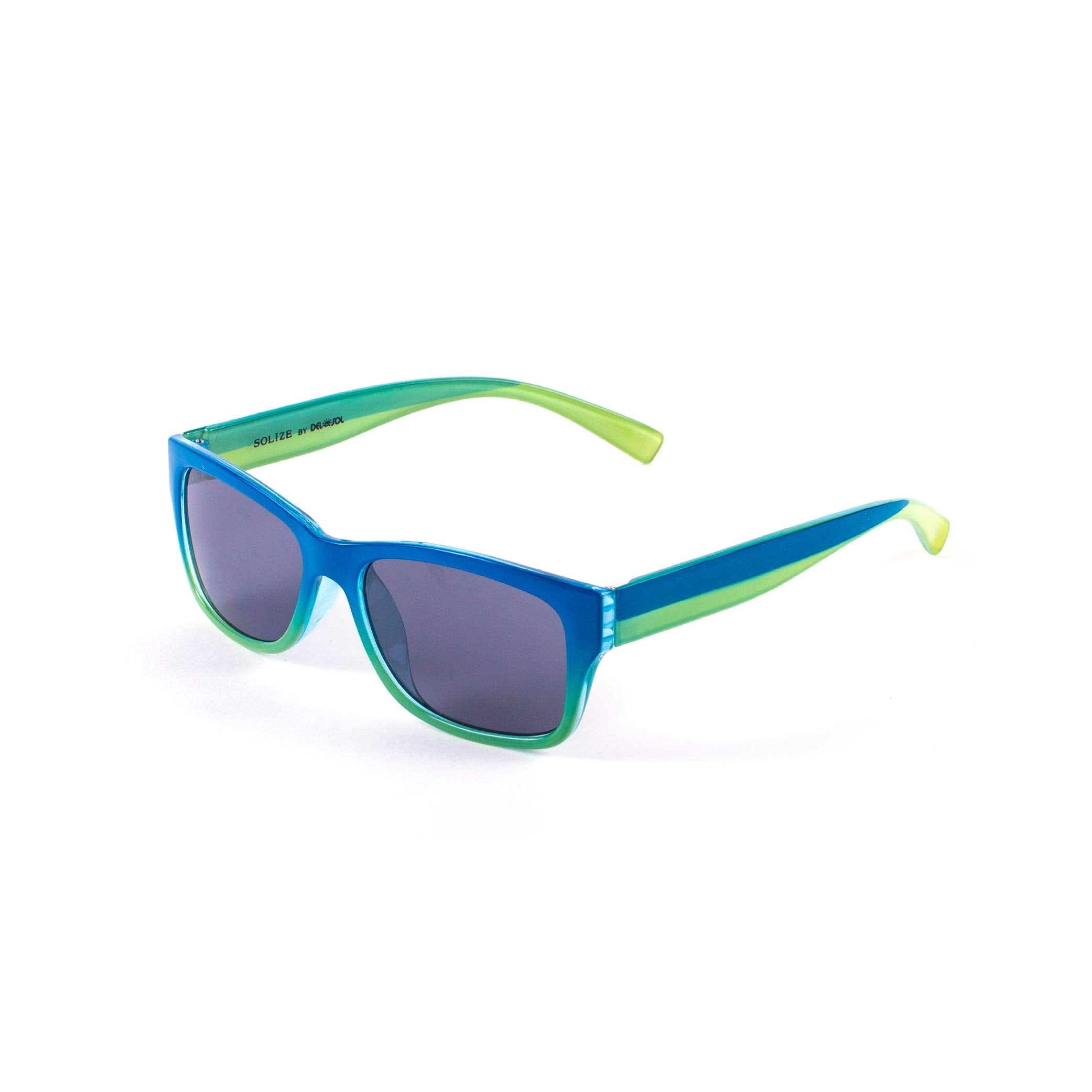 Kids Solize Hello Summer - Blue And Yellow To Green By Delsol For Kids - 1 Pc Sunglasses