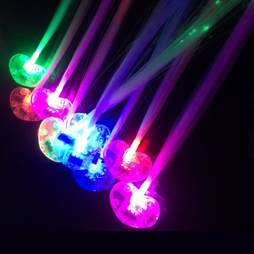 Acooe Hair Clip, 12 Pack Flashing Led Light Up Toys Optics Led Hair Lights, Barrettes For Party, Bar Dancing Hairpin, Light Up H