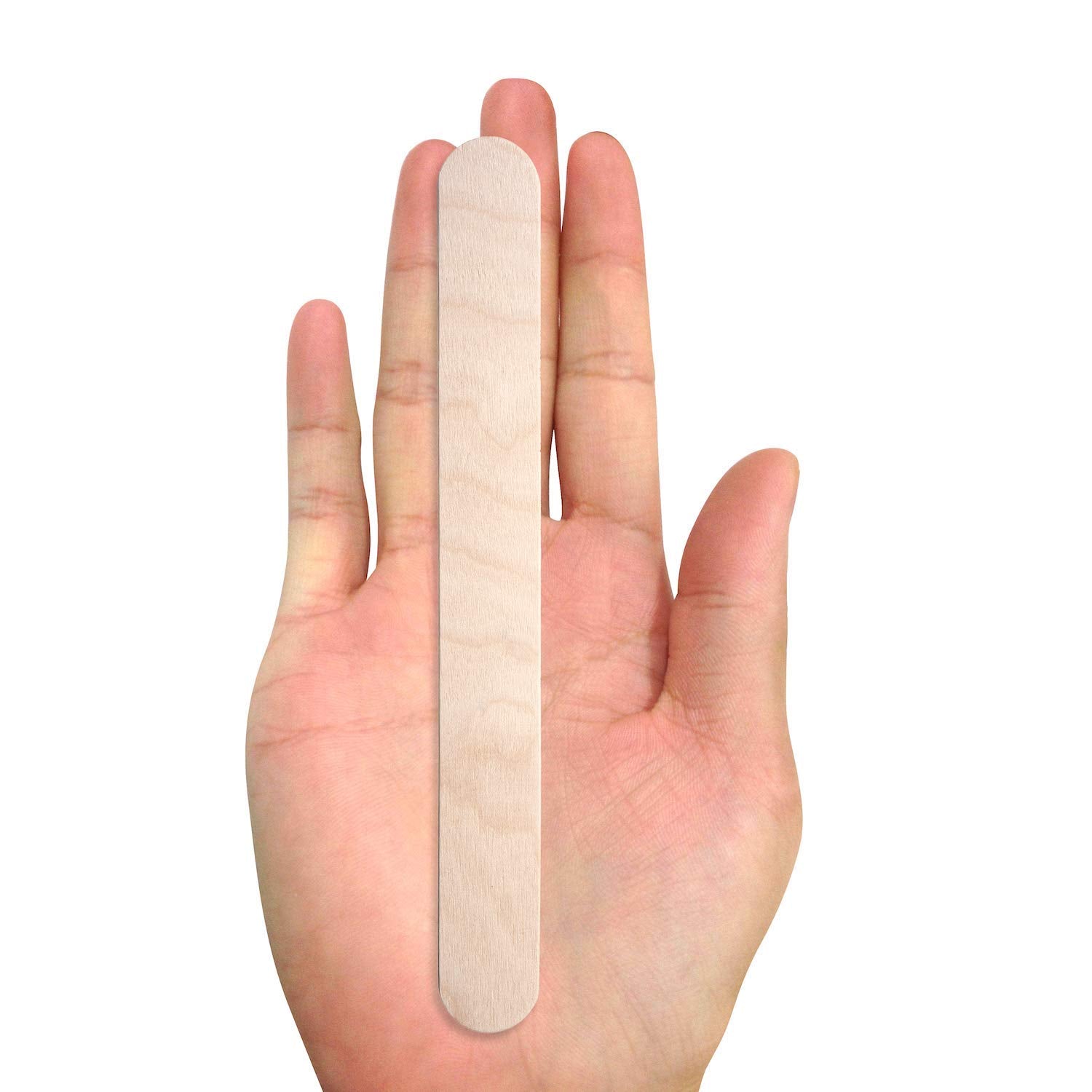 Wax Sticks Large Wood Waxing Jumbo Sticks Body Hair Removal Craft Sticks Applicator Spatula,100 Pieces